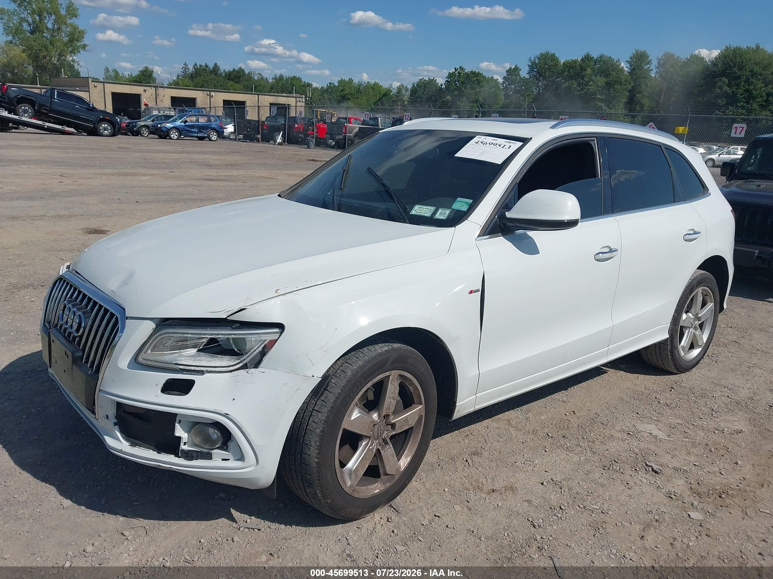 2015 Audi Q5 3.0t Premium Plus Белый vin: WA1DGAFP2FA067140