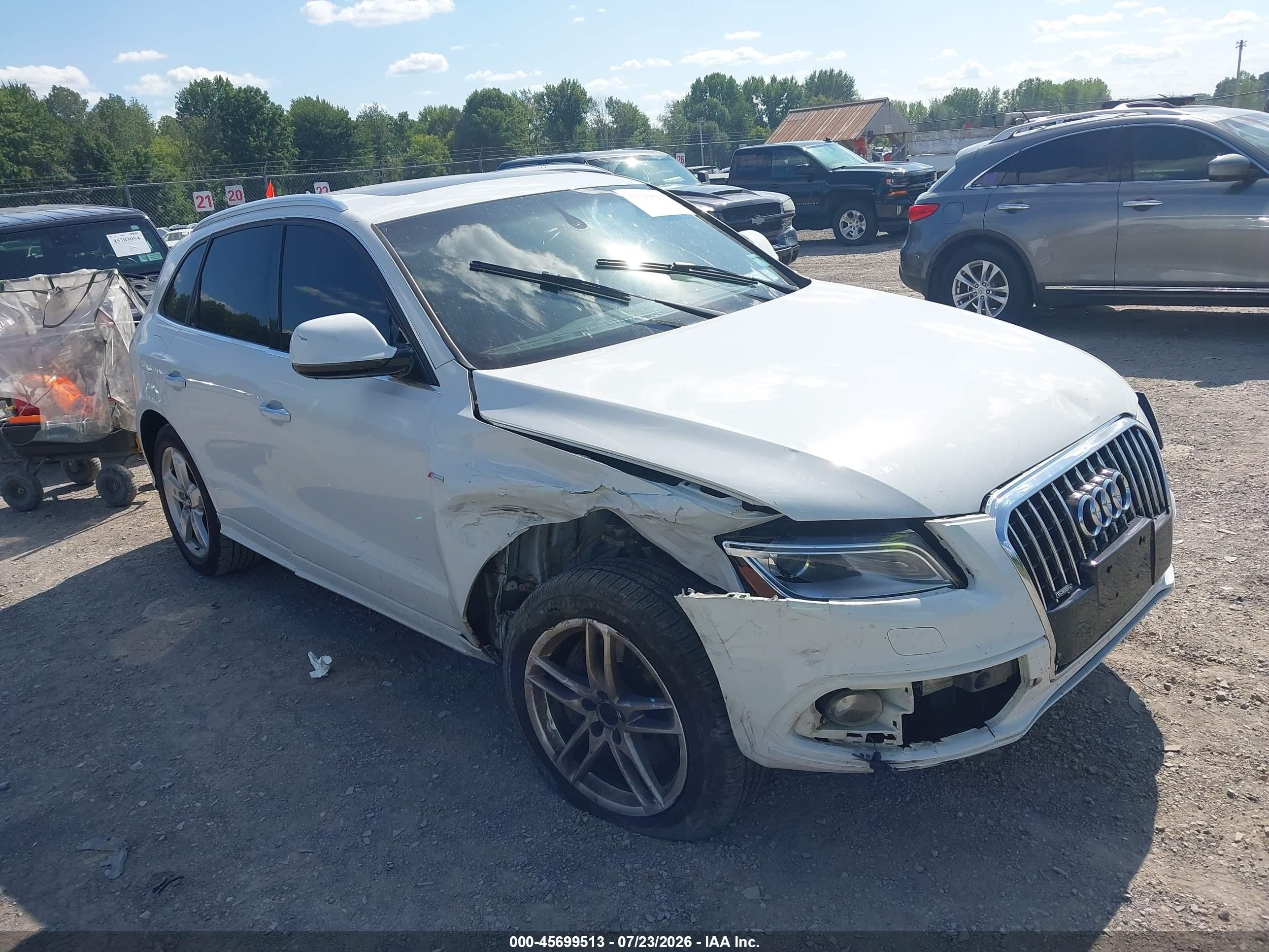 2015 Audi Q5 3.0t Premium Plus White vin: WA1DGAFP2FA067140