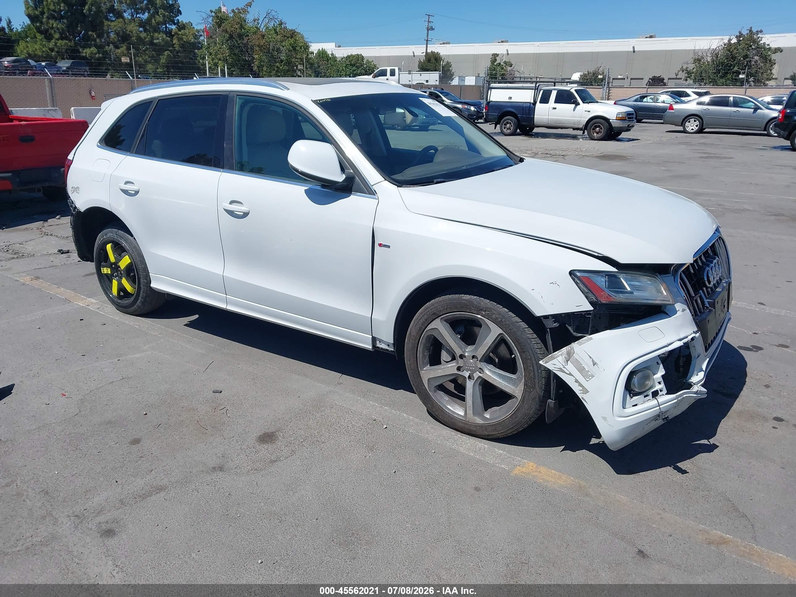 2014 Audi Q5 3.0t Premium Plus White vin: WA1DGAFP4EA059538