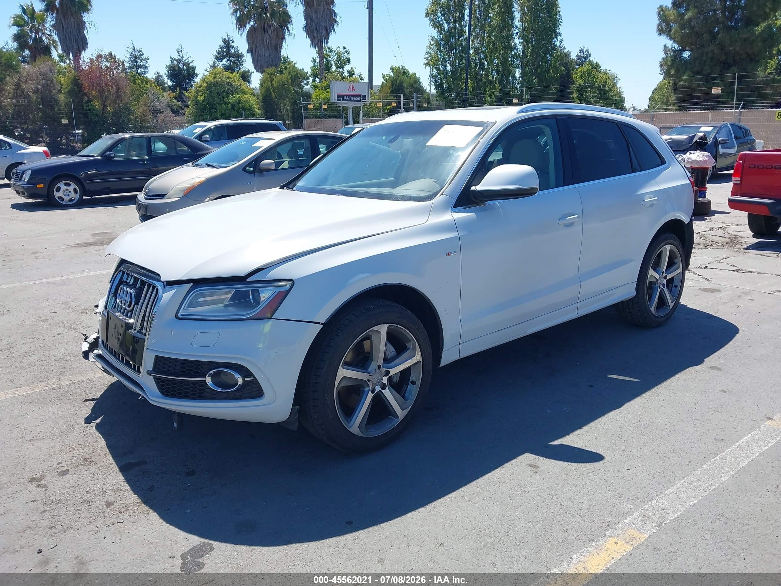 2014 Audi Q5 3.0t Premium Plus White vin: WA1DGAFP4EA059538