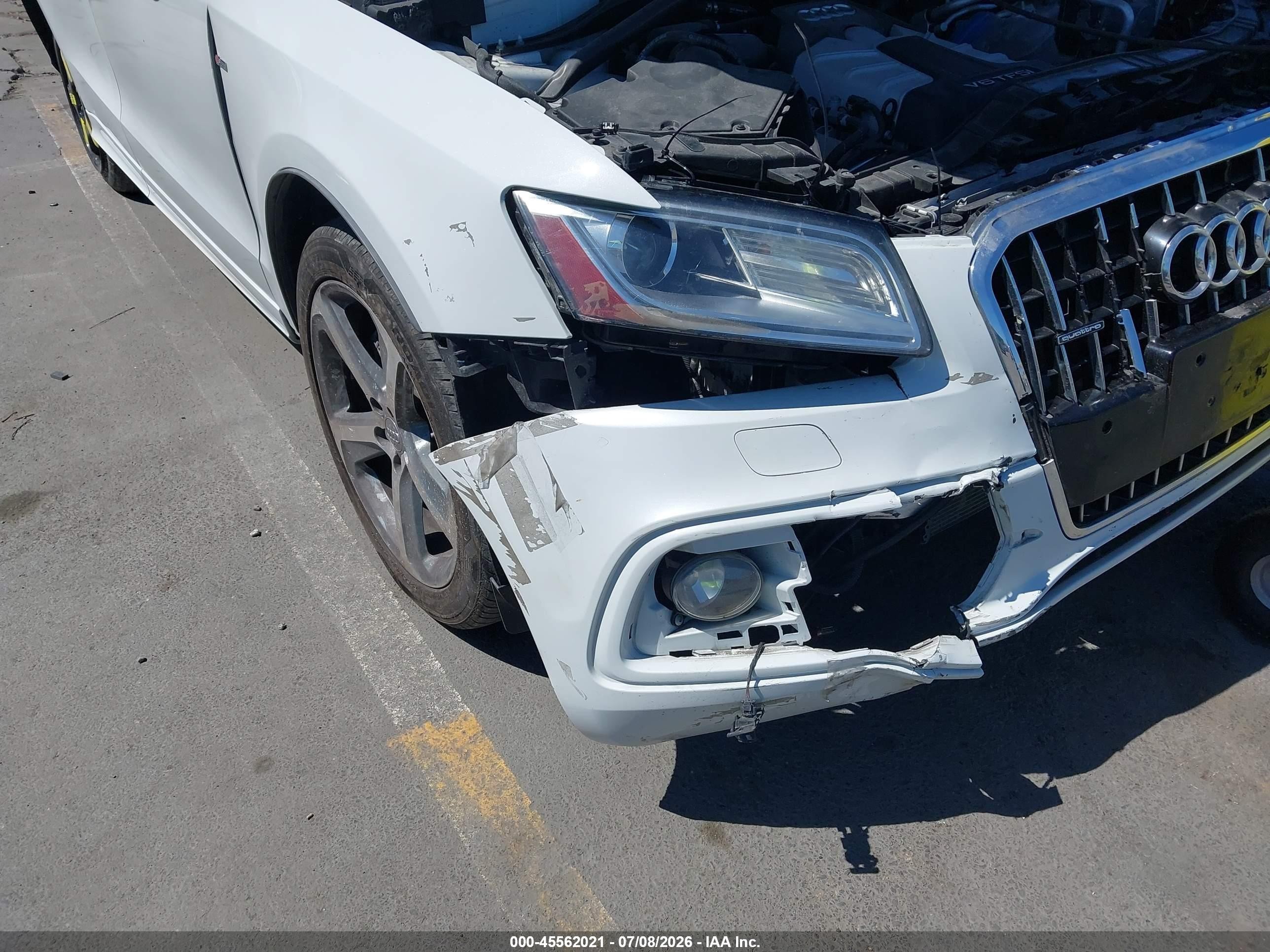 2014 Audi Q5 3.0t Premium Plus White vin: WA1DGAFP4EA059538
