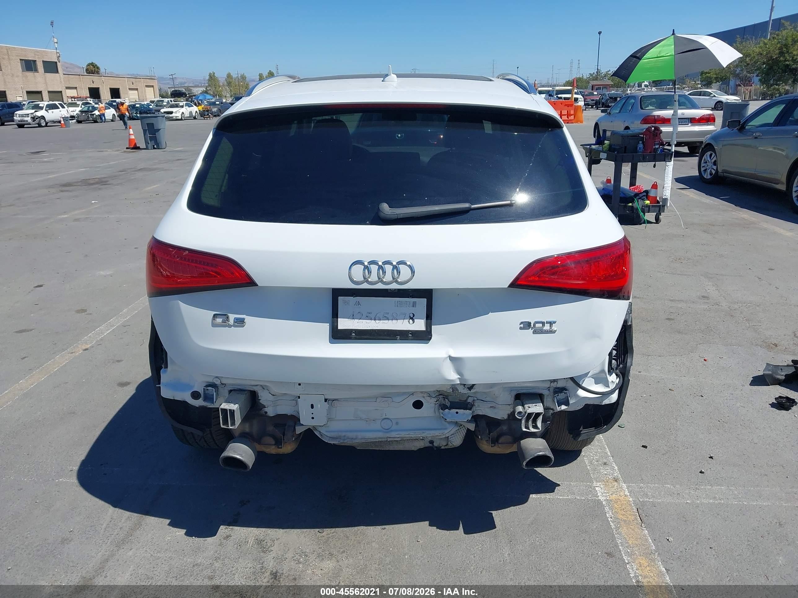 2014 Audi Q5 3.0t Premium Plus White vin: WA1DGAFP4EA059538