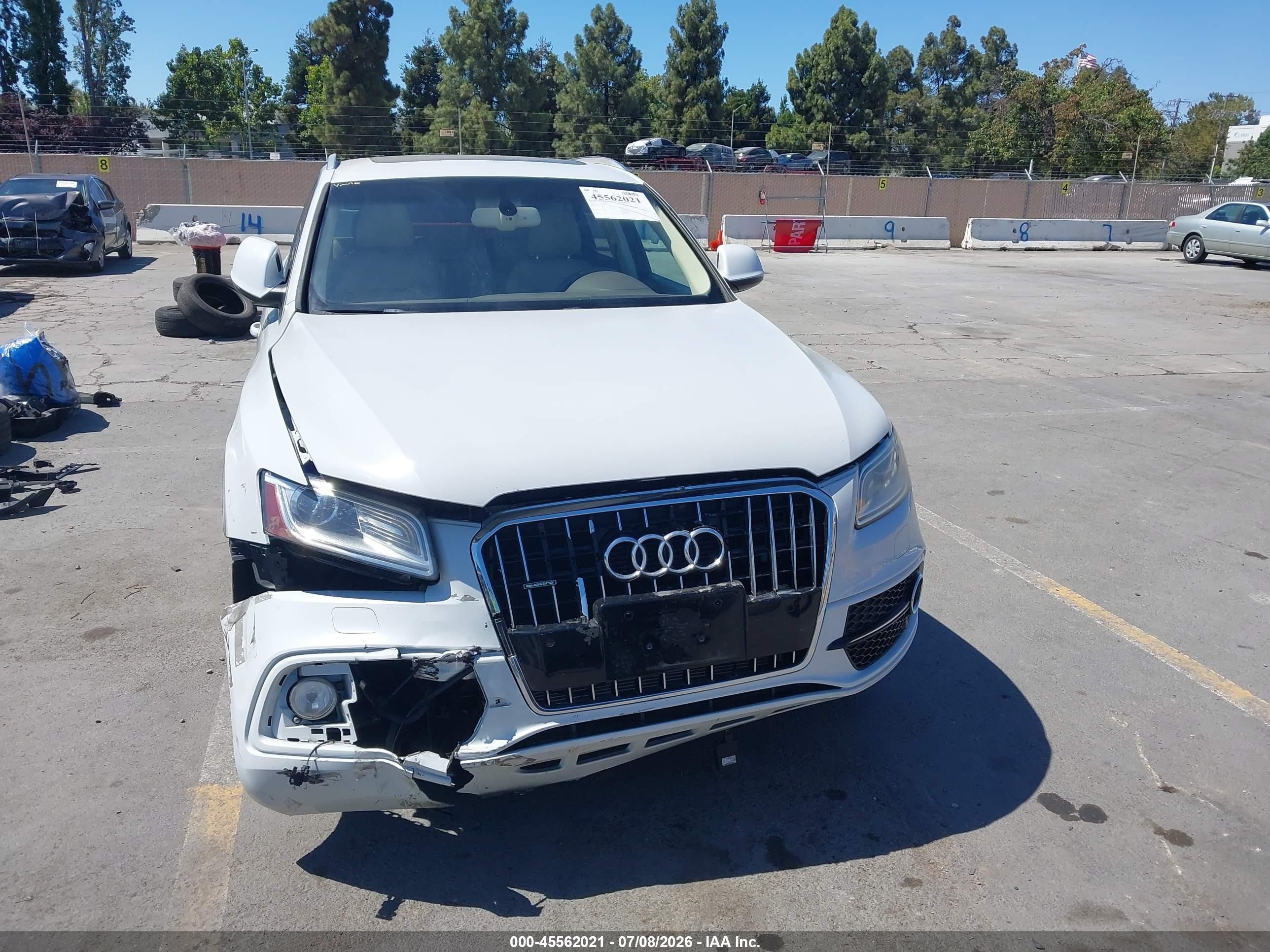 2014 Audi Q5 3.0t Premium Plus White vin: WA1DGAFP4EA059538
