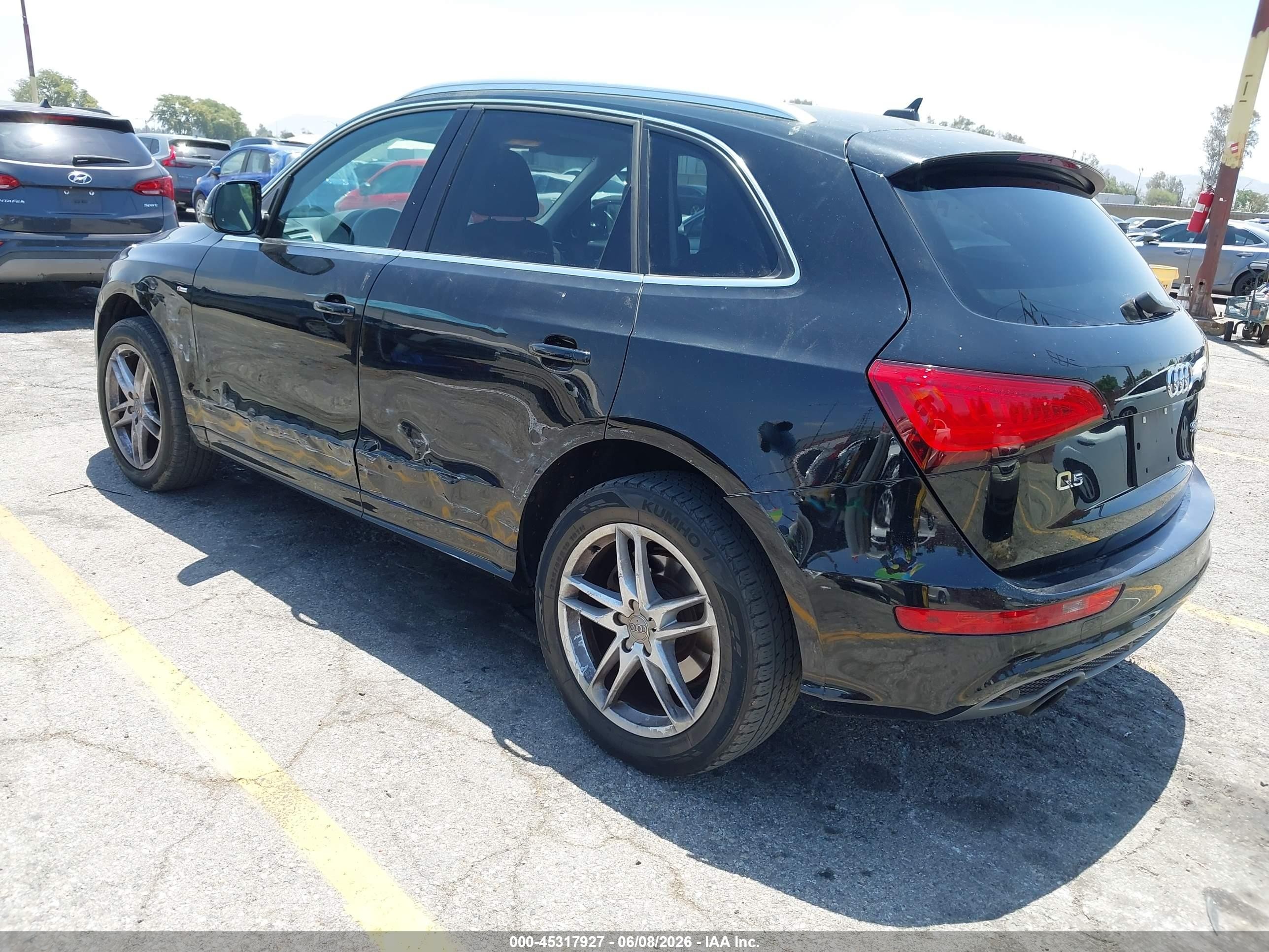 2013 Audi Q5 3.0t Premium Plus Black vin: WA1DGAFP5DA040253