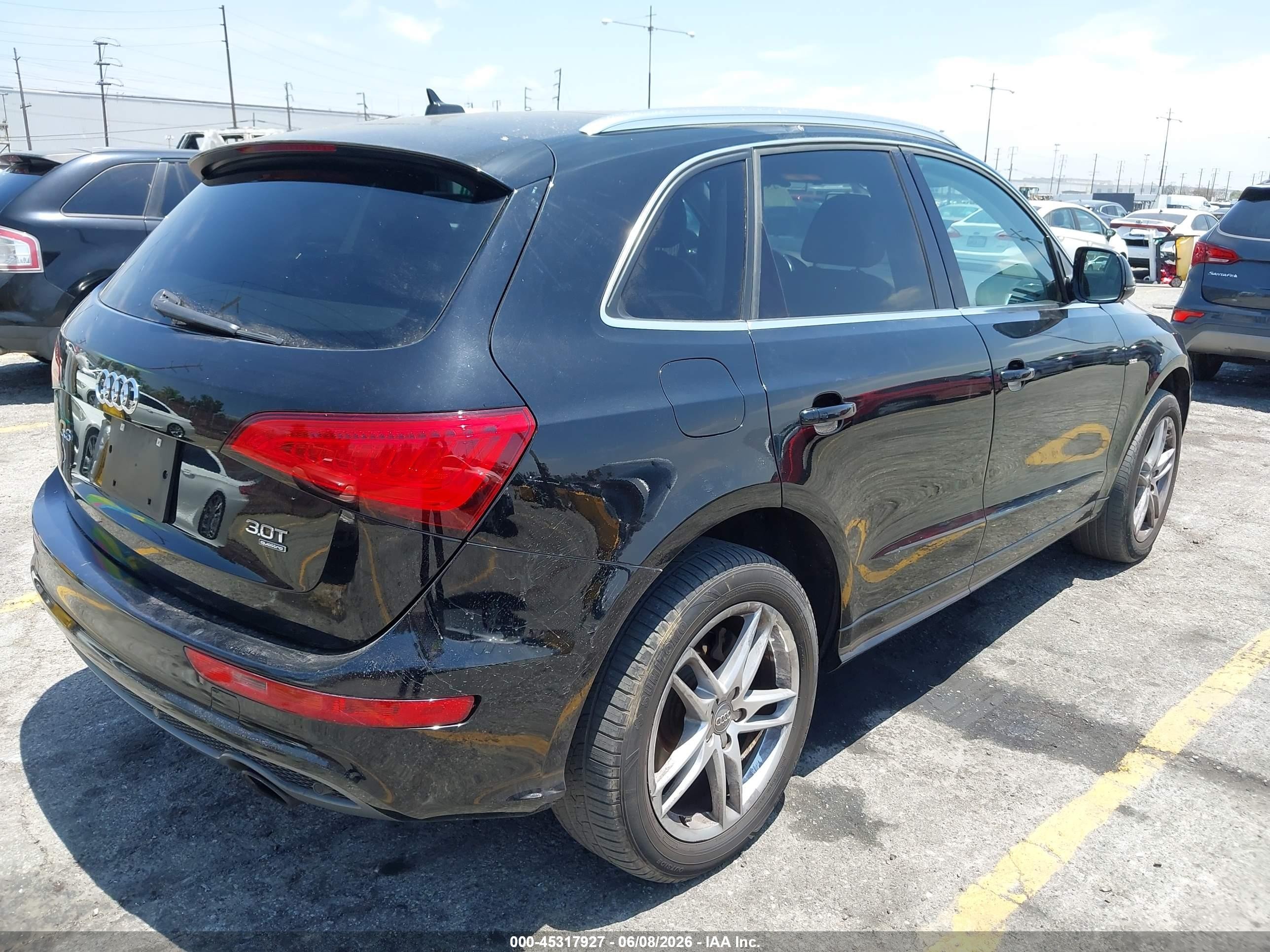2013 Audi Q5 3.0t Premium Plus Black vin: WA1DGAFP5DA040253