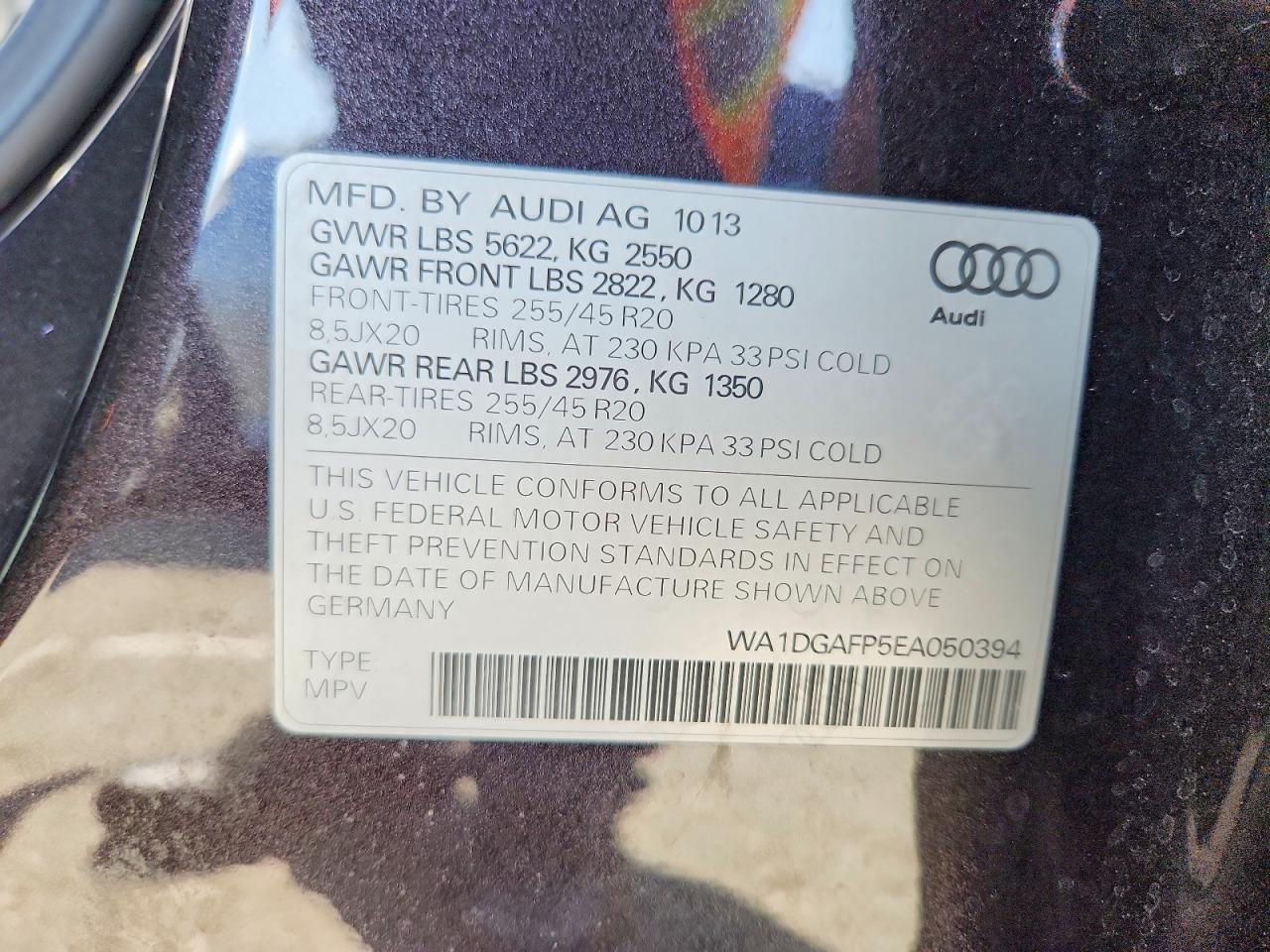 2014 Audi Q5 Premium Plus Gray vin: WA1DGAFP5EA050394