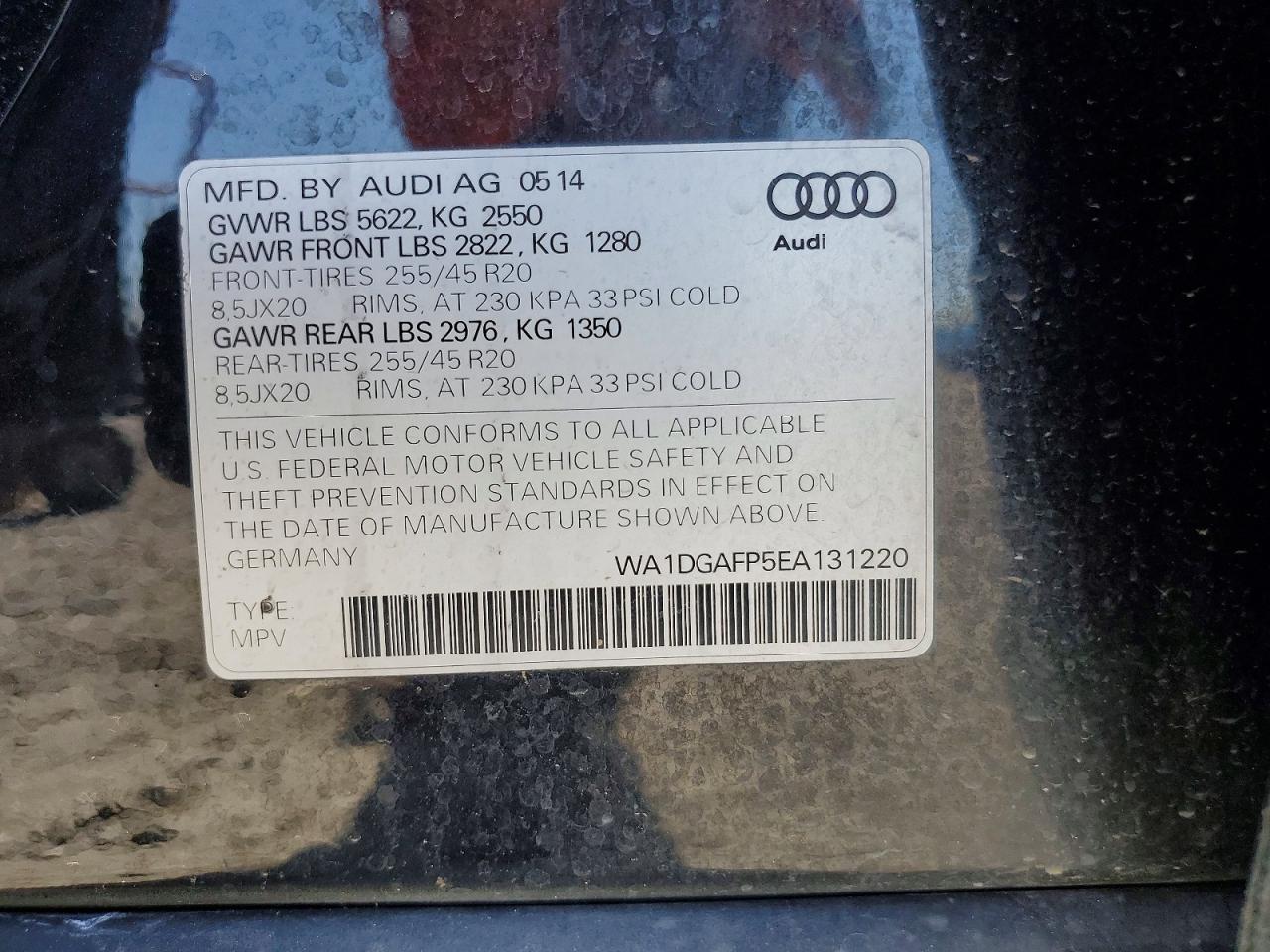 2014 Audi Q5 Premium Plus Black vin: WA1DGAFP5EA131220