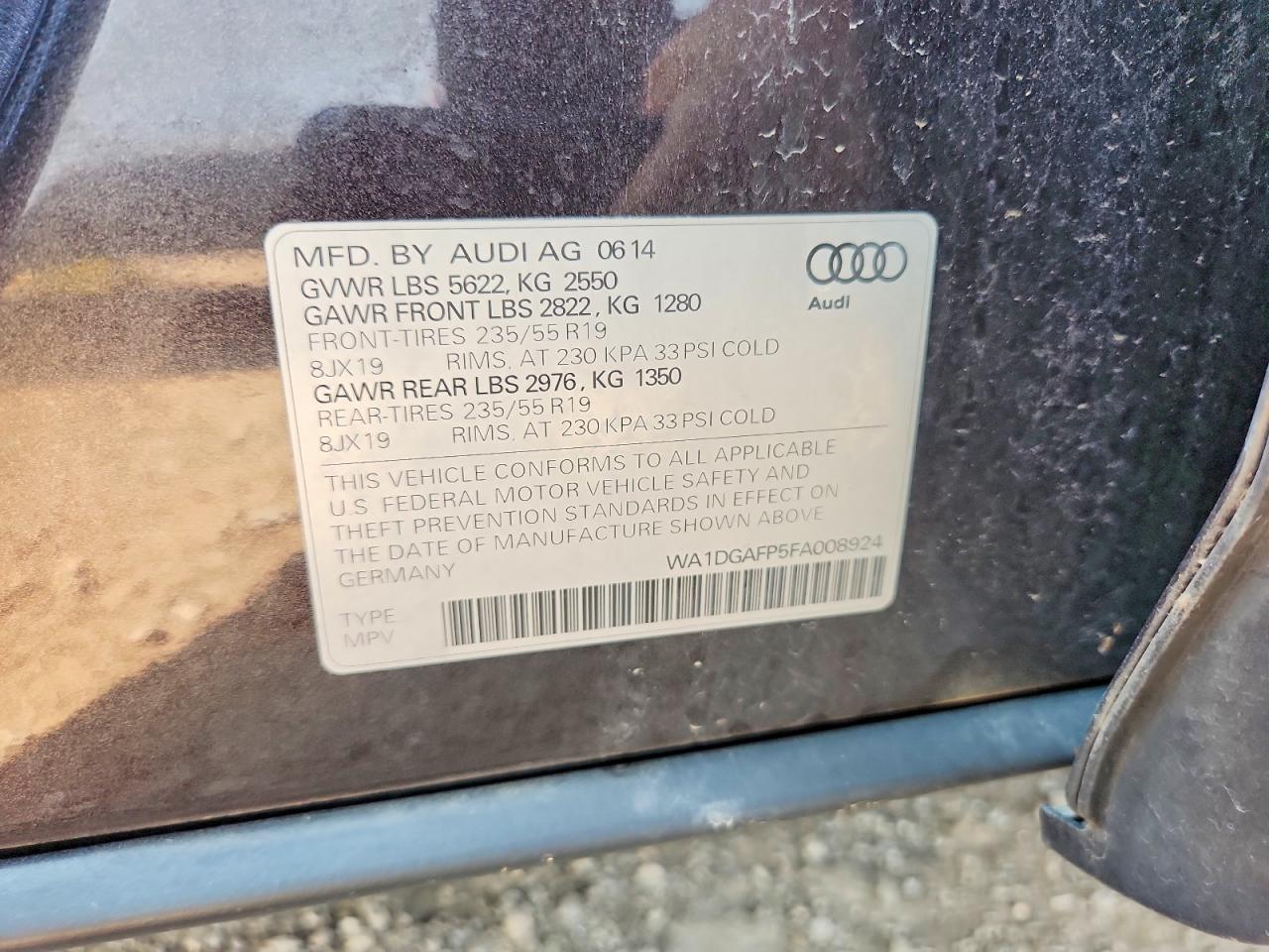 2015 Audi Q5 Premium Plus Black vin: WA1DGAFP5FA008924