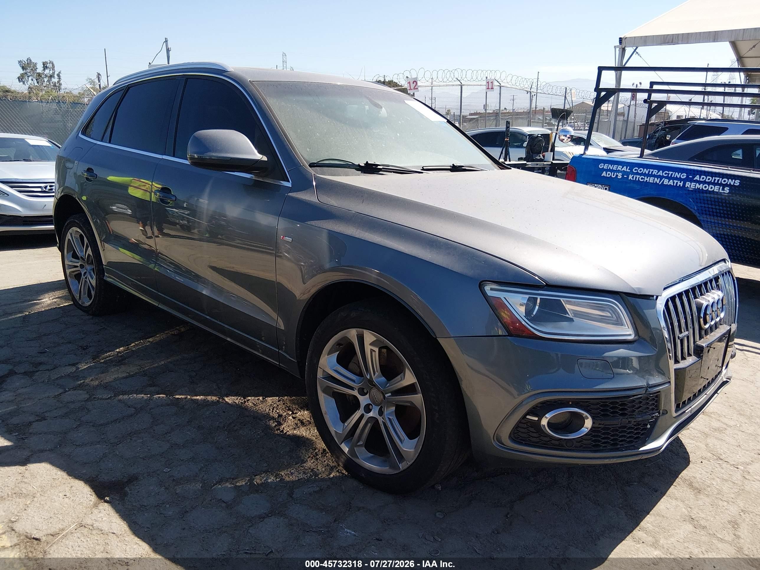 2013 Audi Q5 3.0t Premium Plus Gray vin: WA1DGAFP7DA071858
