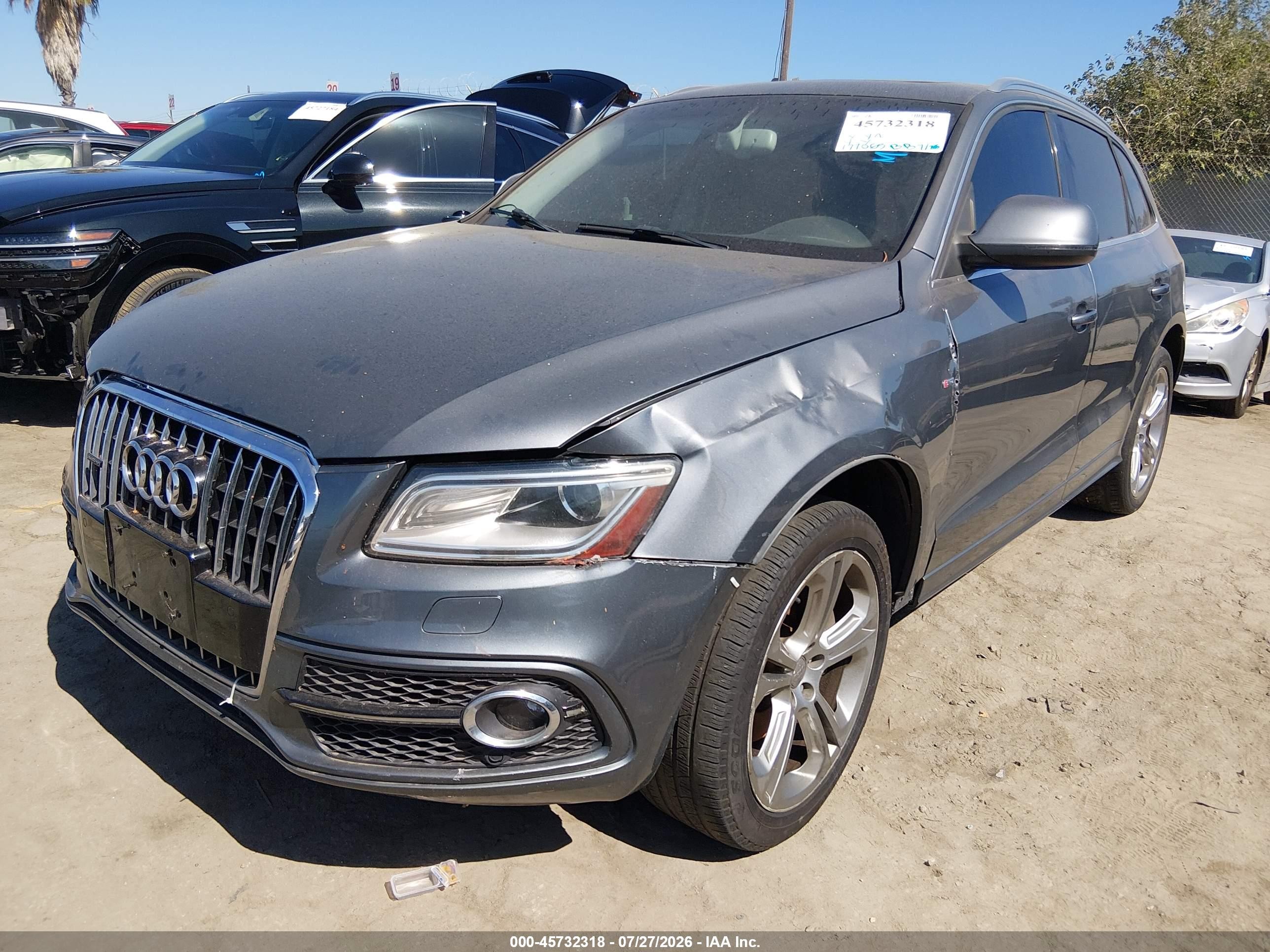 2013 Audi Q5 3.0t Premium Plus Gray vin: WA1DGAFP7DA071858