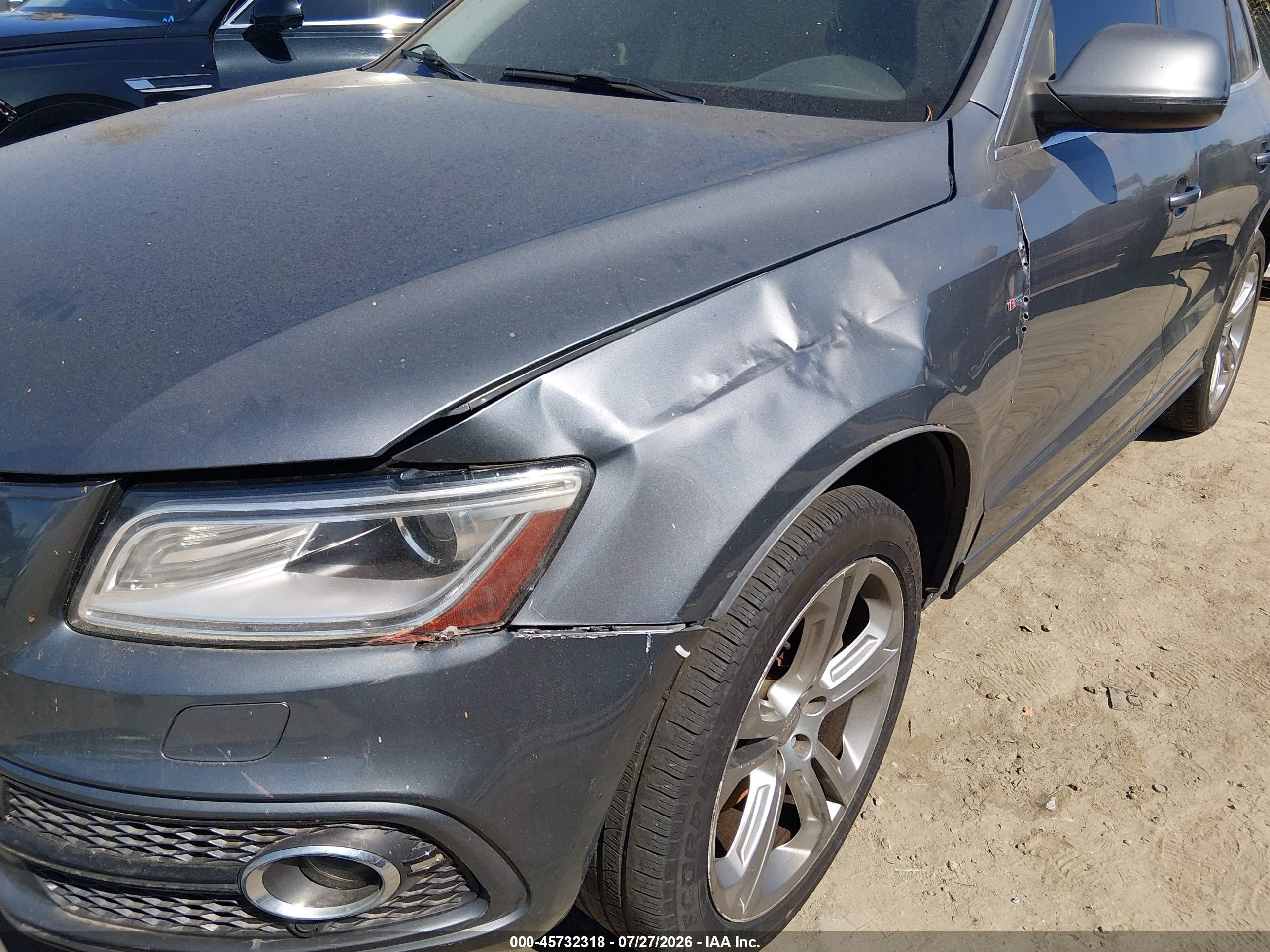 2013 Audi Q5 3.0t Premium Plus Gray vin: WA1DGAFP7DA071858