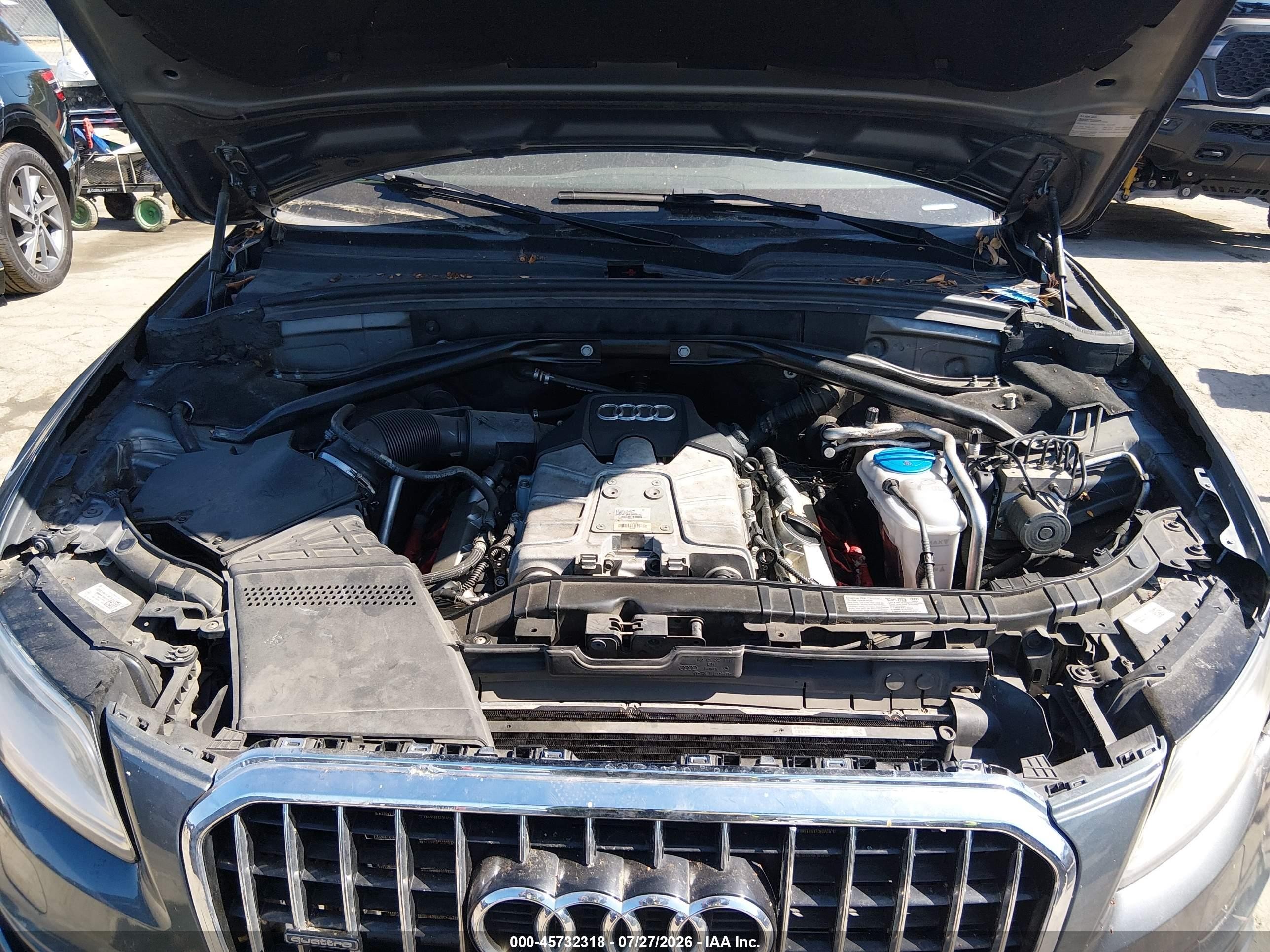 2013 Audi Q5 3.0t Premium Plus Gray vin: WA1DGAFP7DA071858