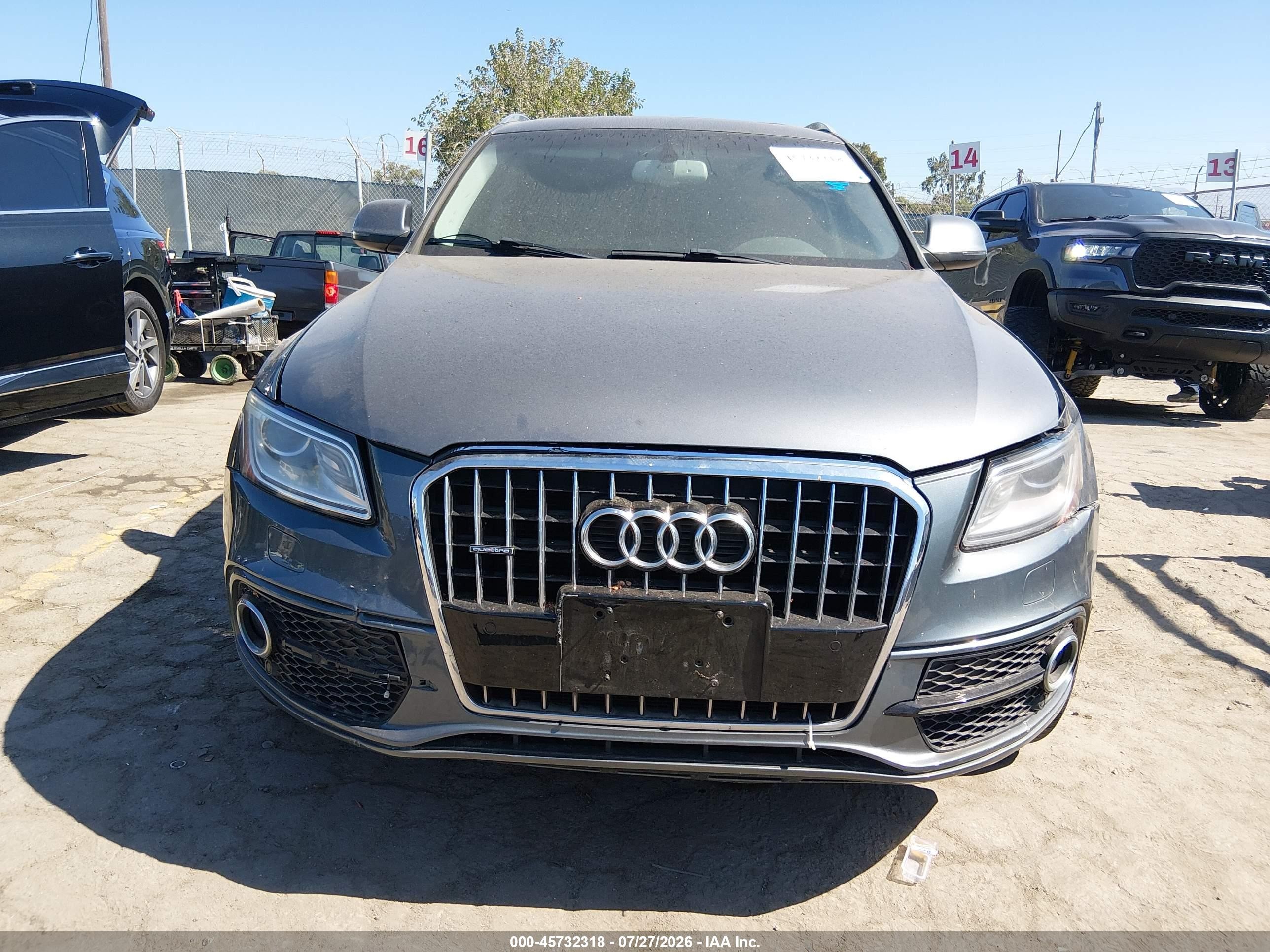 2013 Audi Q5 3.0t Premium Plus Gray vin: WA1DGAFP7DA071858