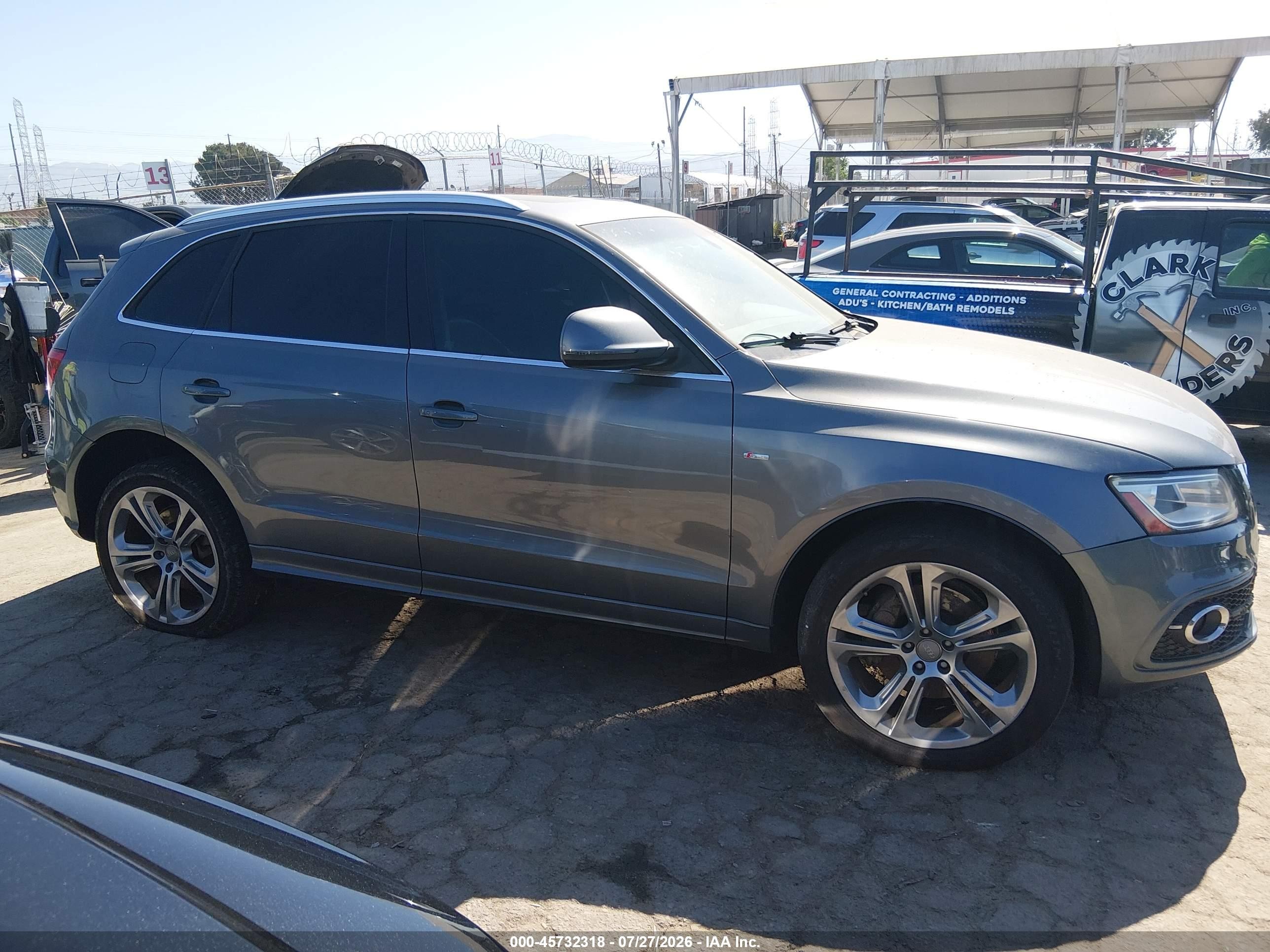2013 Audi Q5 3.0t Premium Plus Gray vin: WA1DGAFP7DA071858