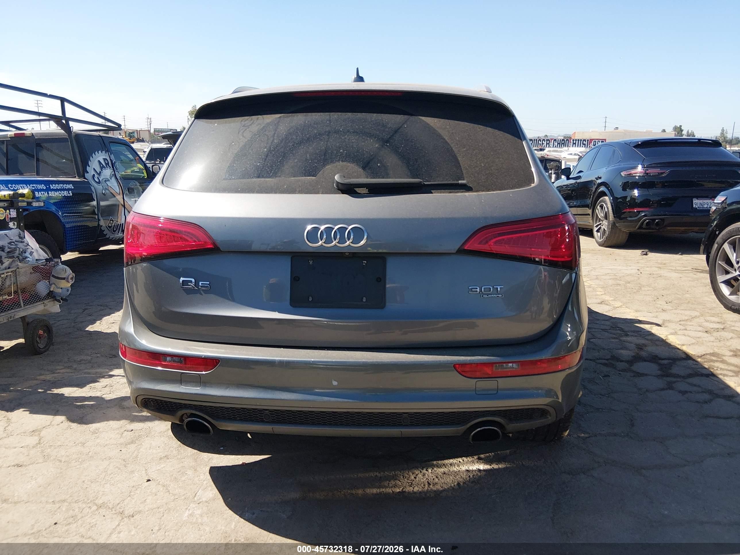 2013 Audi Q5 3.0t Premium Plus Gray vin: WA1DGAFP7DA071858