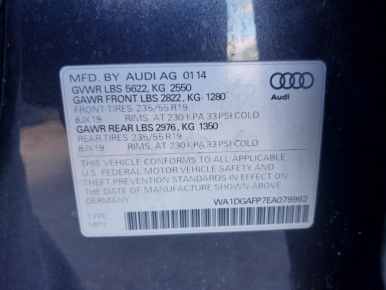 2014 Audi Q5 Premium Plus Black vin: WA1DGAFP7EA079962