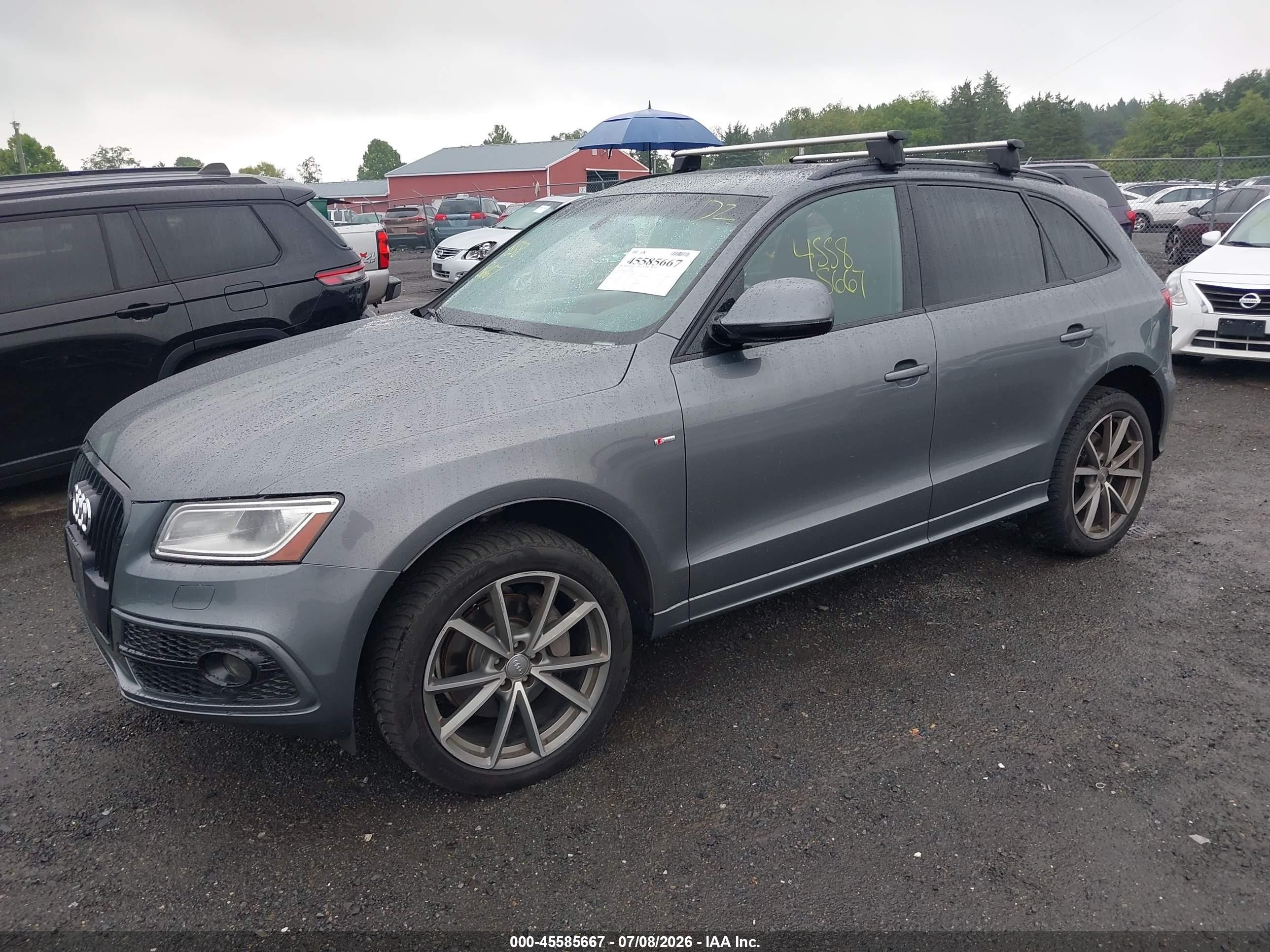 2015 Audi Q5 3.0t Premium Plus Серый vin: WA1DGAFP7FA087061