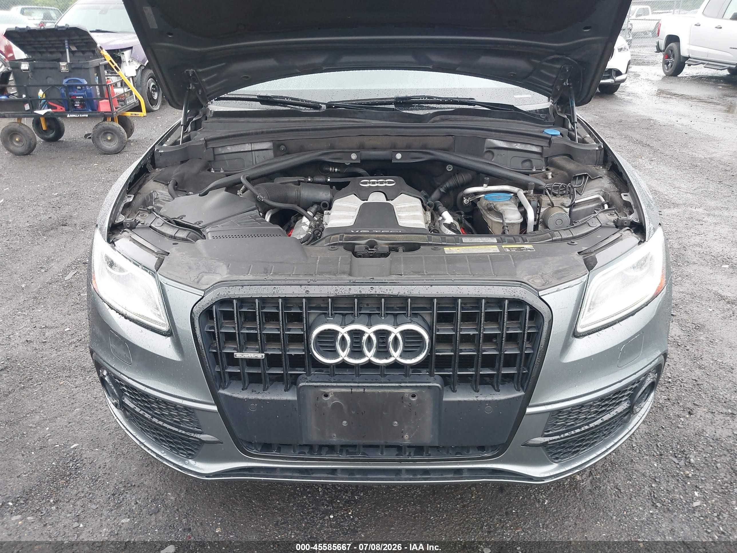 2015 Audi Q5 3.0t Premium Plus Серый vin: WA1DGAFP7FA087061