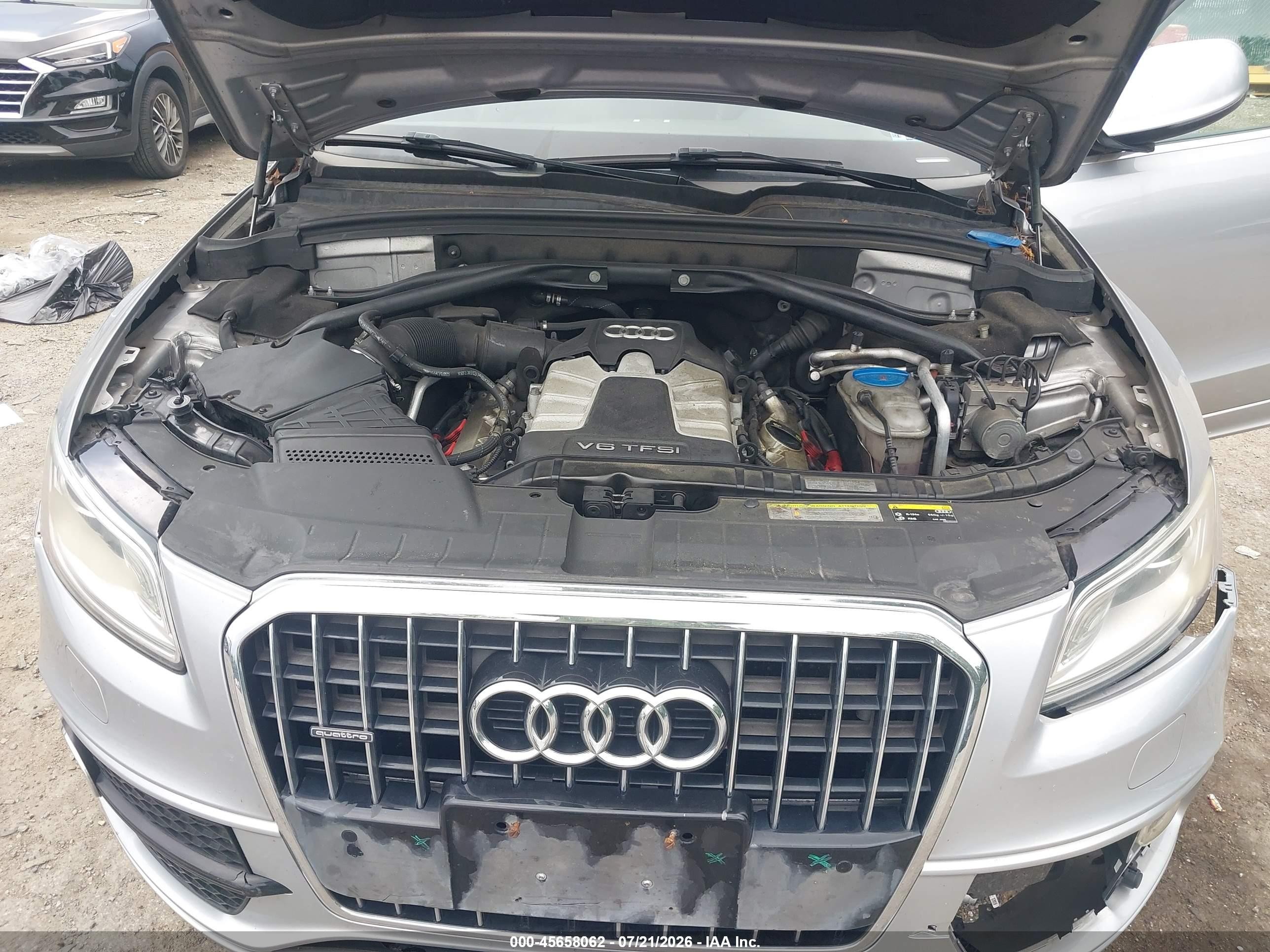 2015 Audi Q5 3.0t Premium Plus Silver vin: WA1DGAFP8FA102408