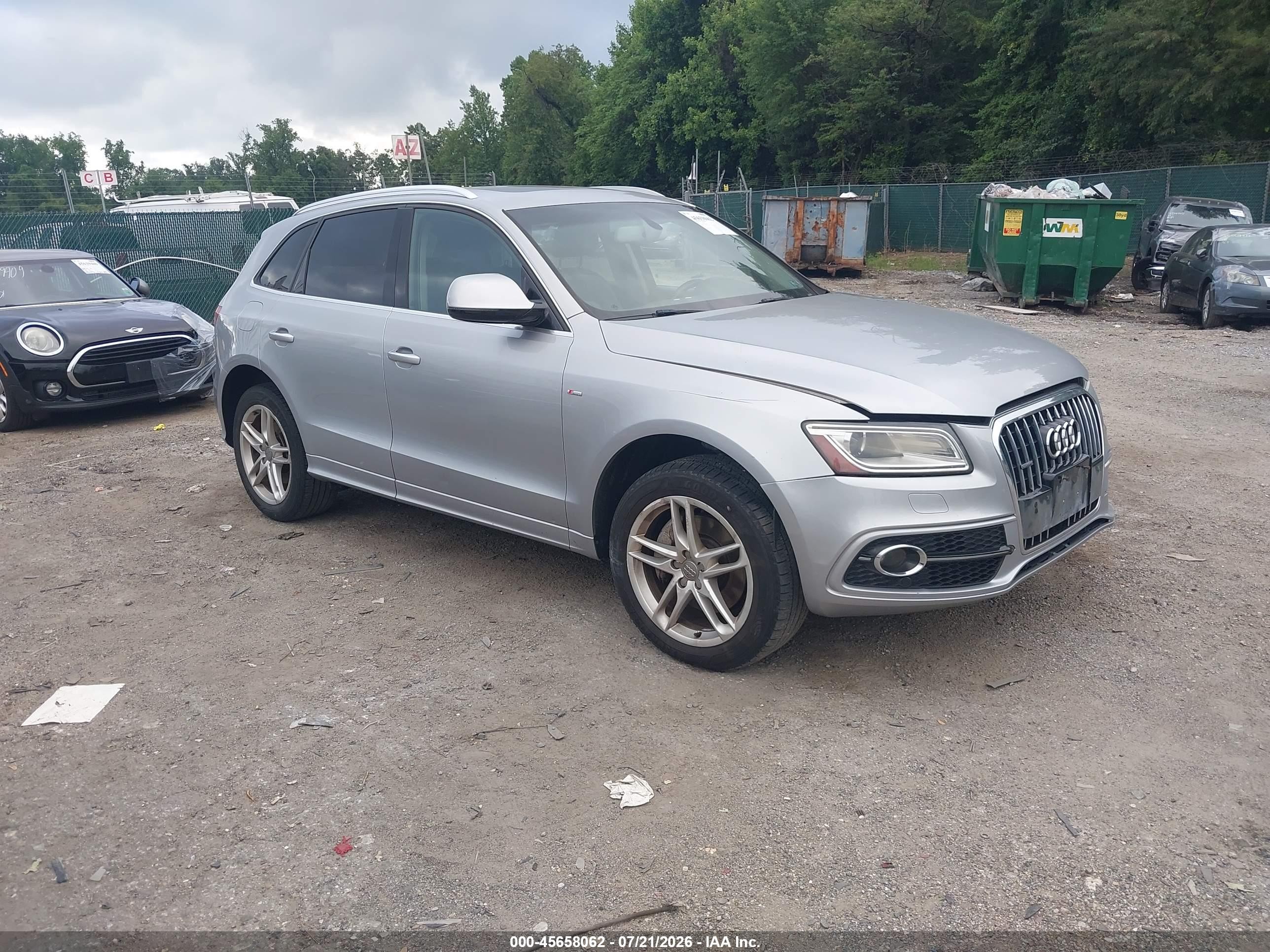 2015 Audi Q5 3.0t Premium Plus Silver vin: WA1DGAFP8FA102408