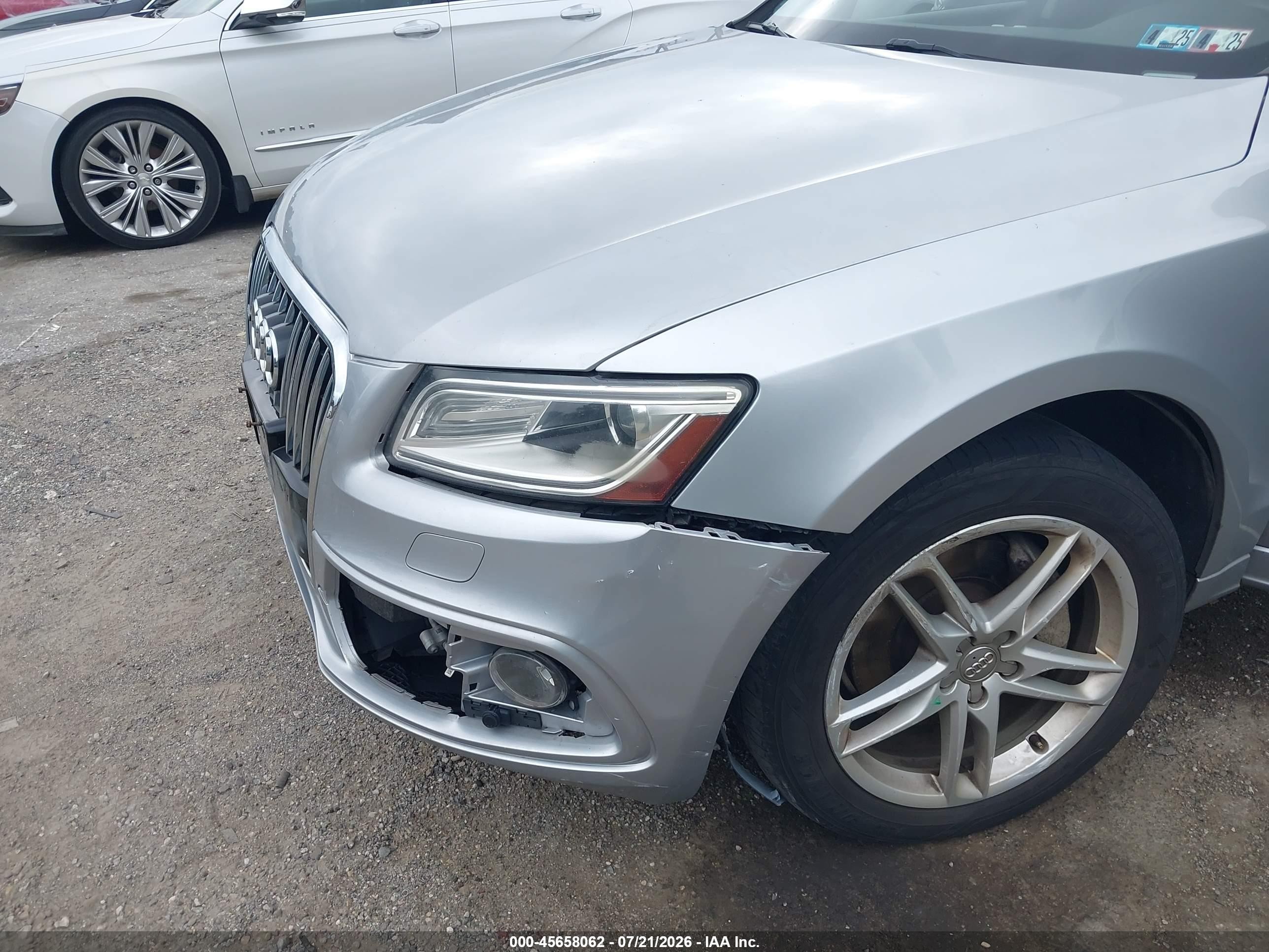 2015 Audi Q5 3.0t Premium Plus Silver vin: WA1DGAFP8FA102408
