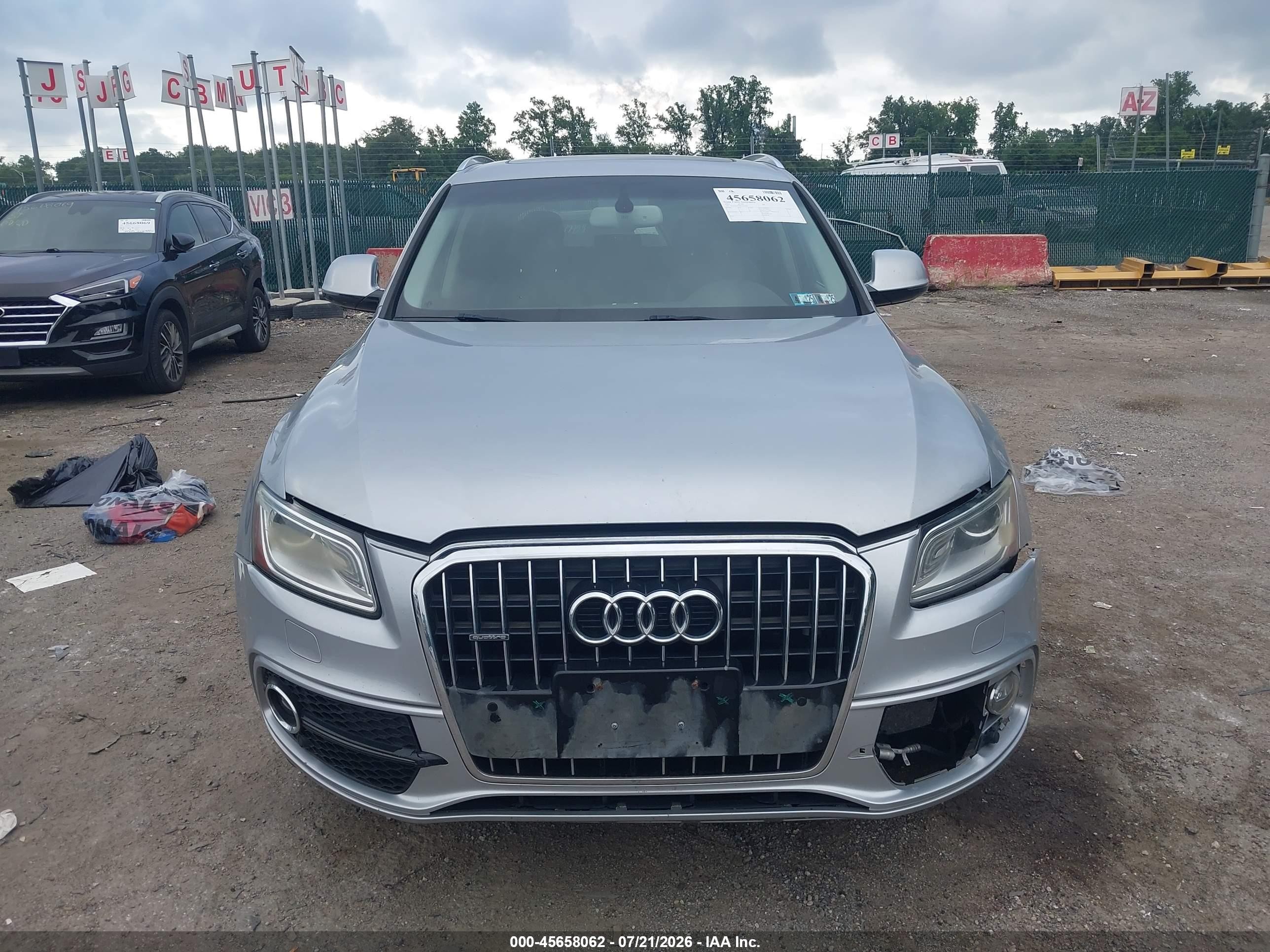 2015 Audi Q5 3.0t Premium Plus Silver vin: WA1DGAFP8FA102408