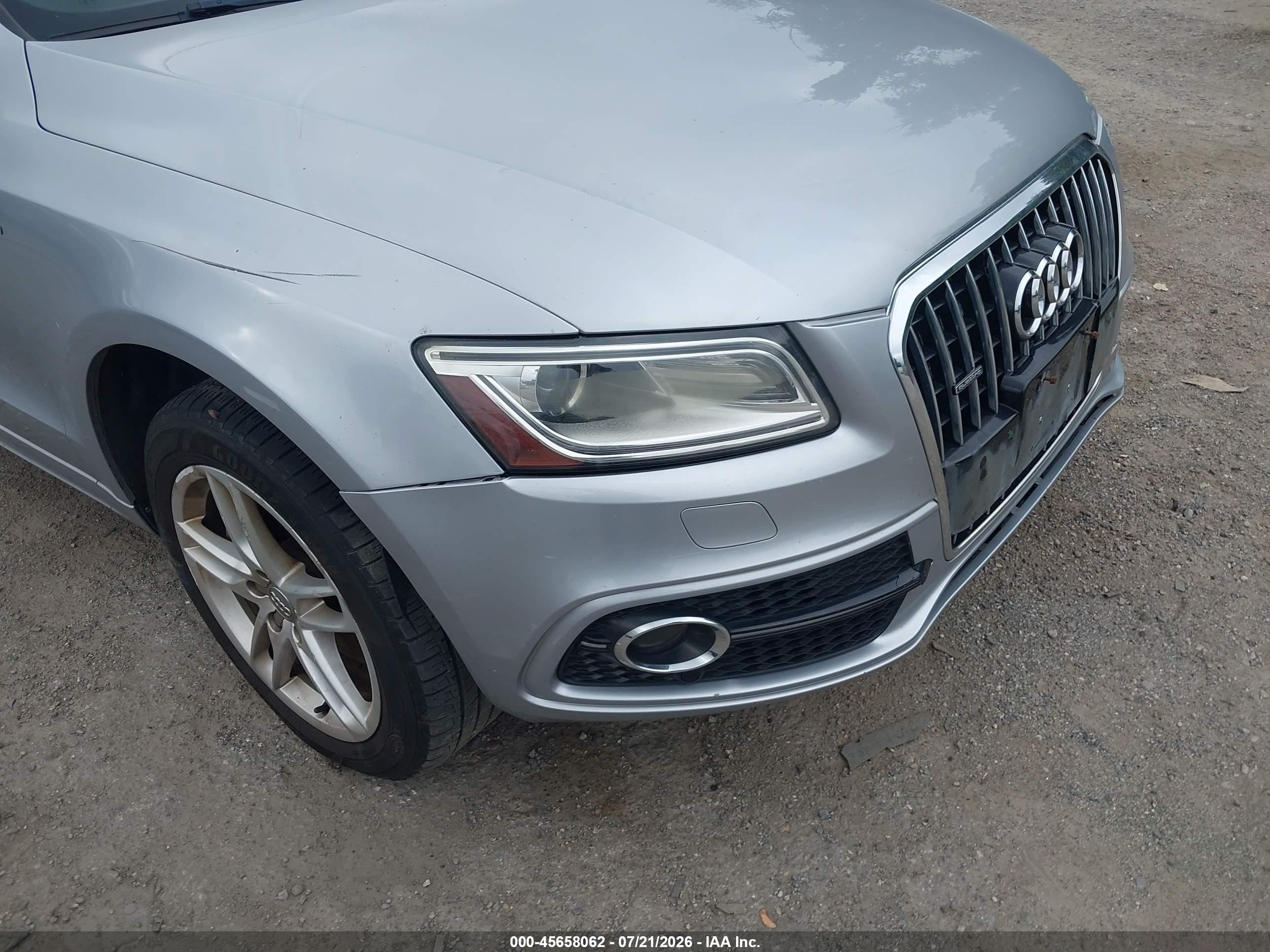 2015 Audi Q5 3.0t Premium Plus Silver vin: WA1DGAFP8FA102408