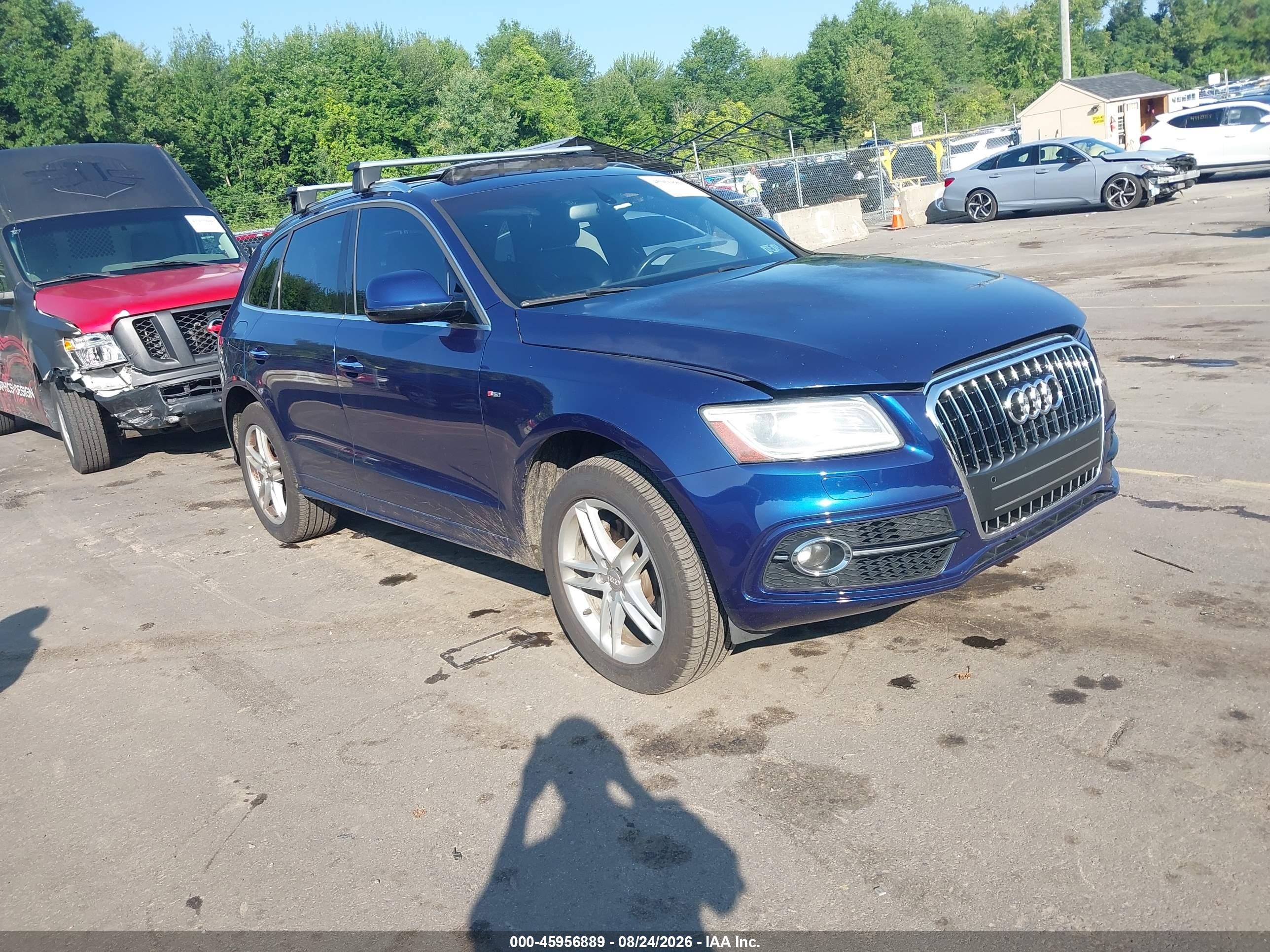 2015 Audi Q5 3.0t Premium Plus Синий vin: WA1DGAFP9FA072691