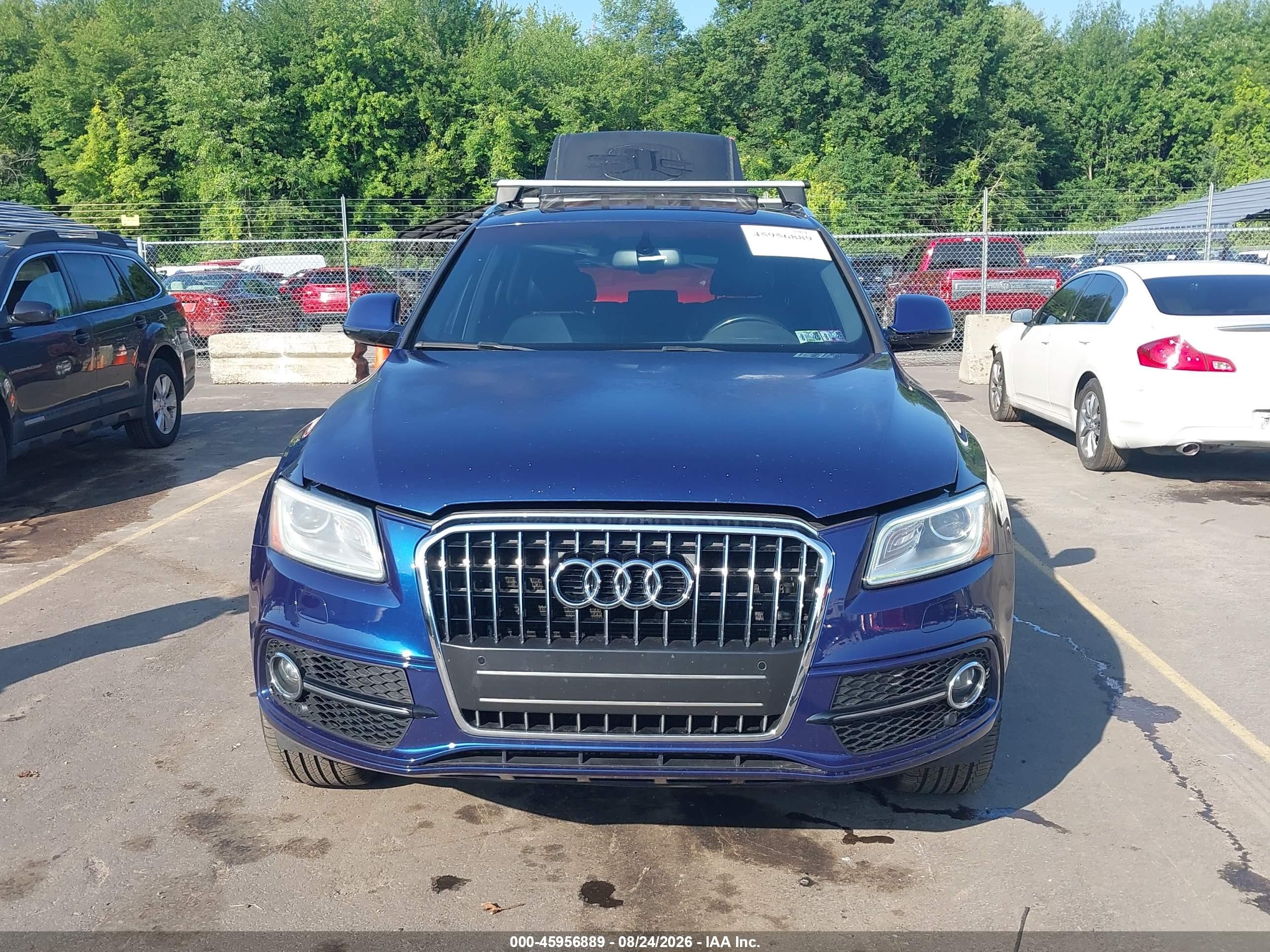 2015 Audi Q5 3.0t Premium Plus Синий vin: WA1DGAFP9FA072691