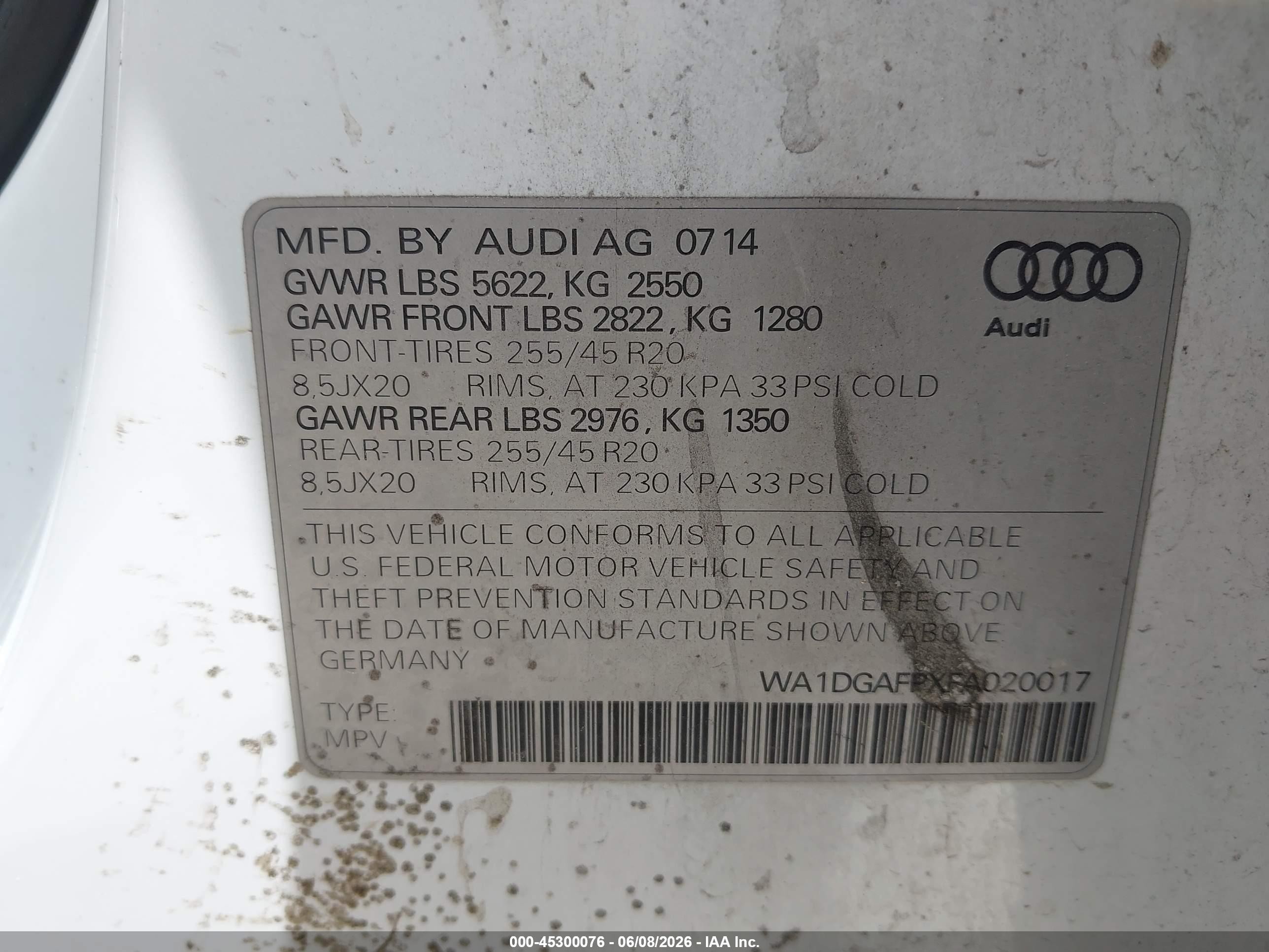 2015 Audi Q5 3.0t Premium Plus White vin: WA1DGAFPXFA020017
