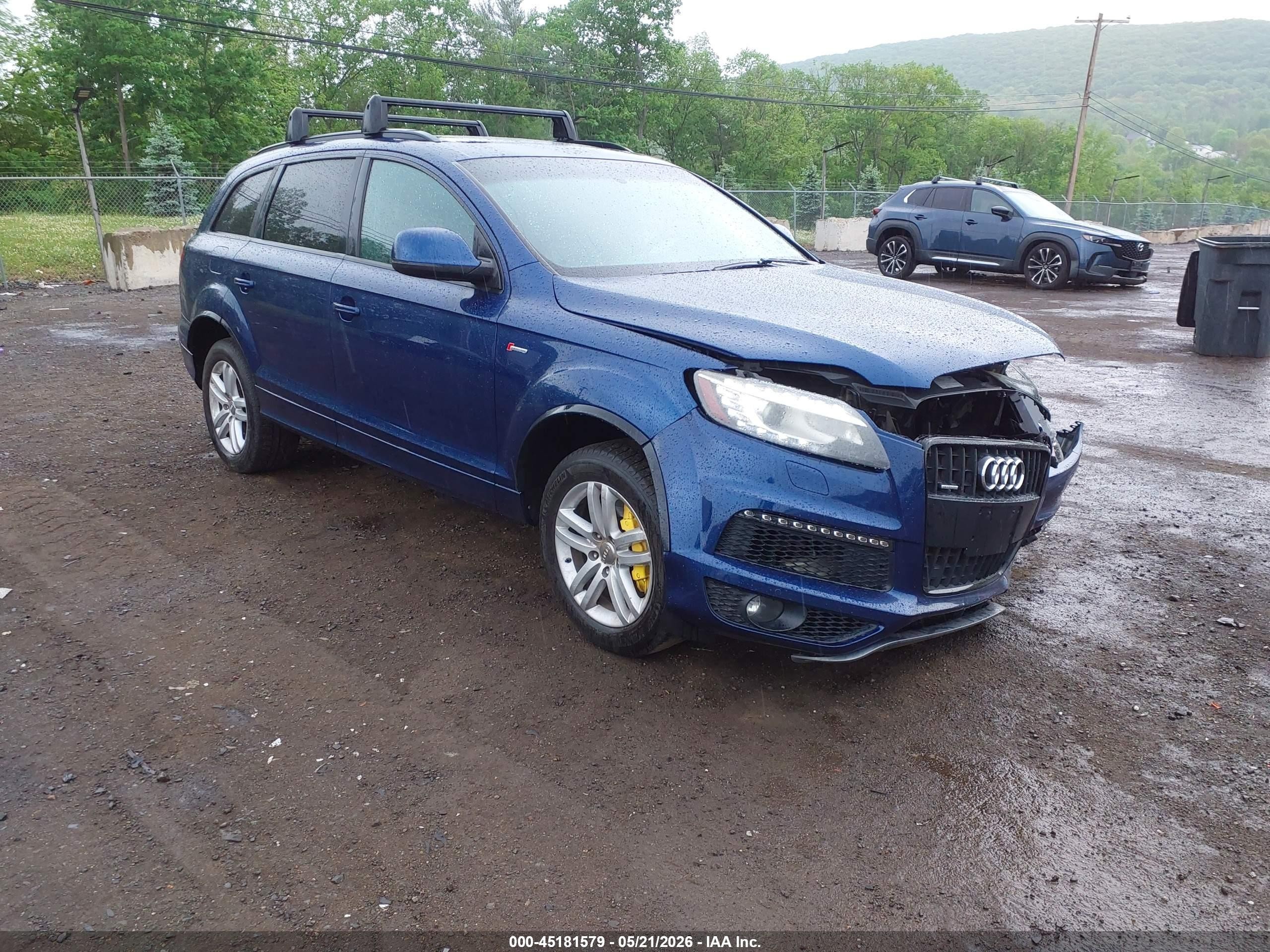 2014 Audi Q7 3.0t S Line Prestige Dark Blue vin: WA1DGBFE0ED010923