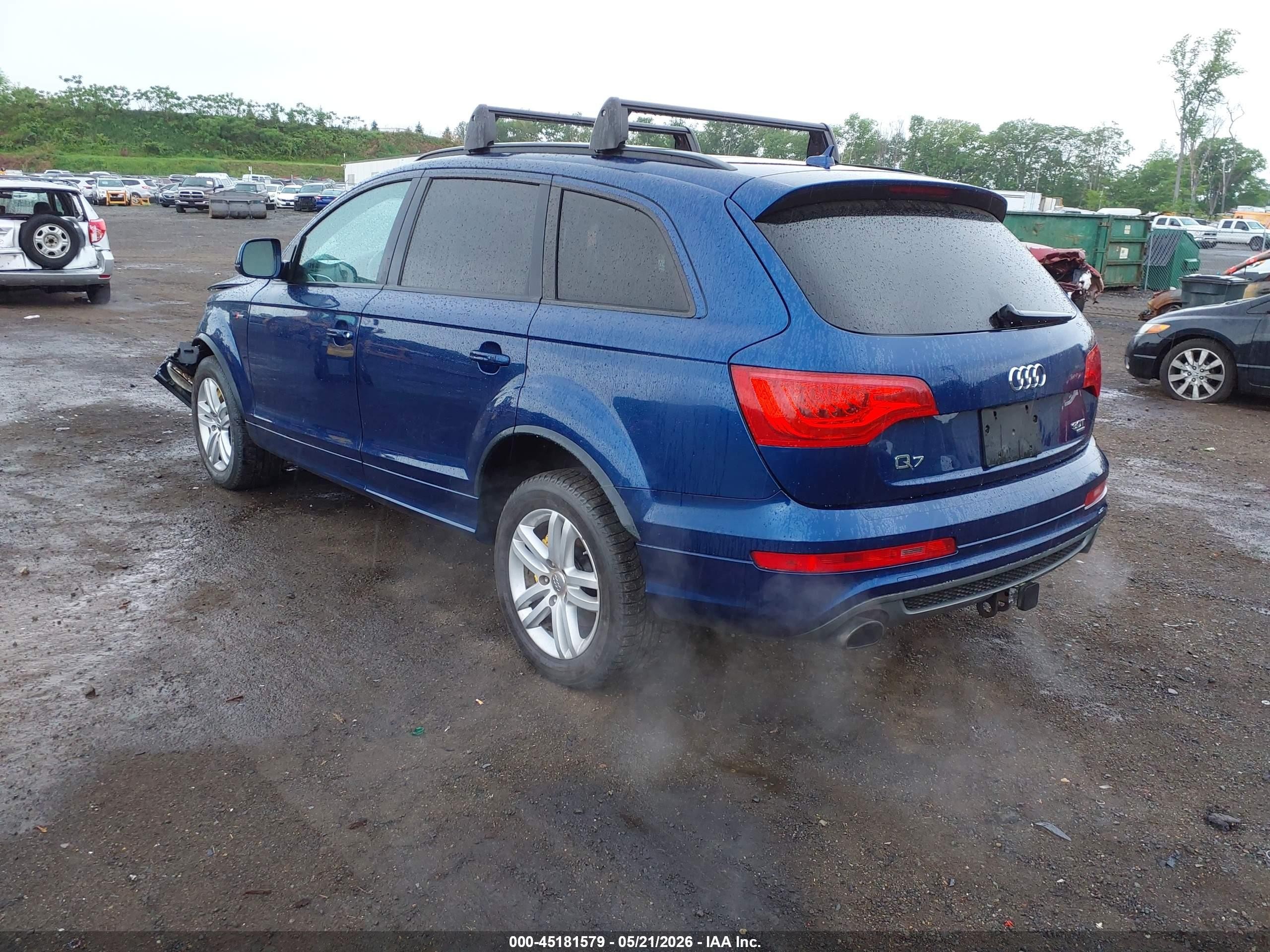 2014 Audi Q7 3.0t S Line Prestige Dark Blue vin: WA1DGBFE0ED010923
