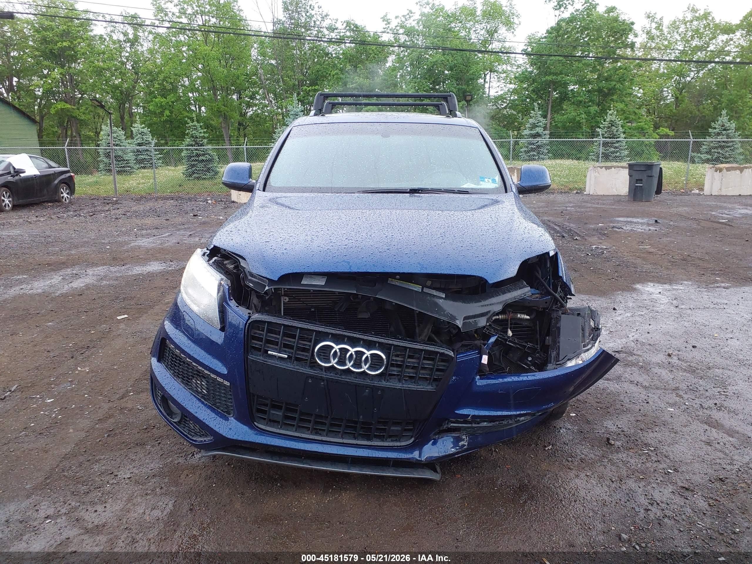 2014 Audi Q7 3.0t S Line Prestige Dark Blue vin: WA1DGBFE0ED010923