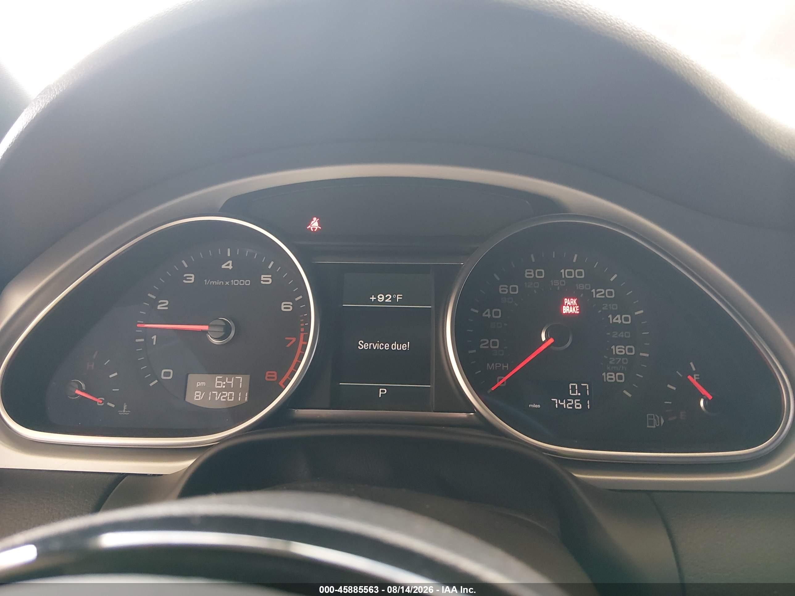 2012 Audi Q7 3.0t S Line Prestige Black vin: WA1DGBFEXCD009274