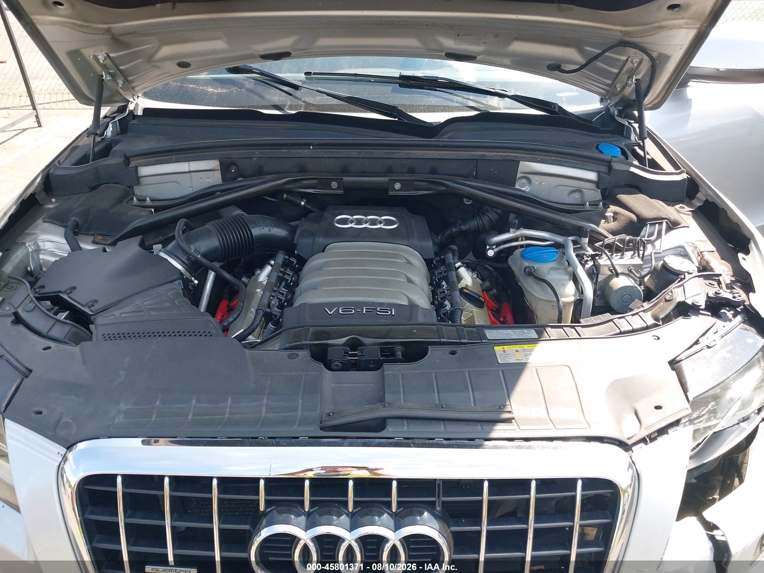 2011 Audi Q5 3.2 Premium Plus Silver vin: WA1DKAFP1BA090367