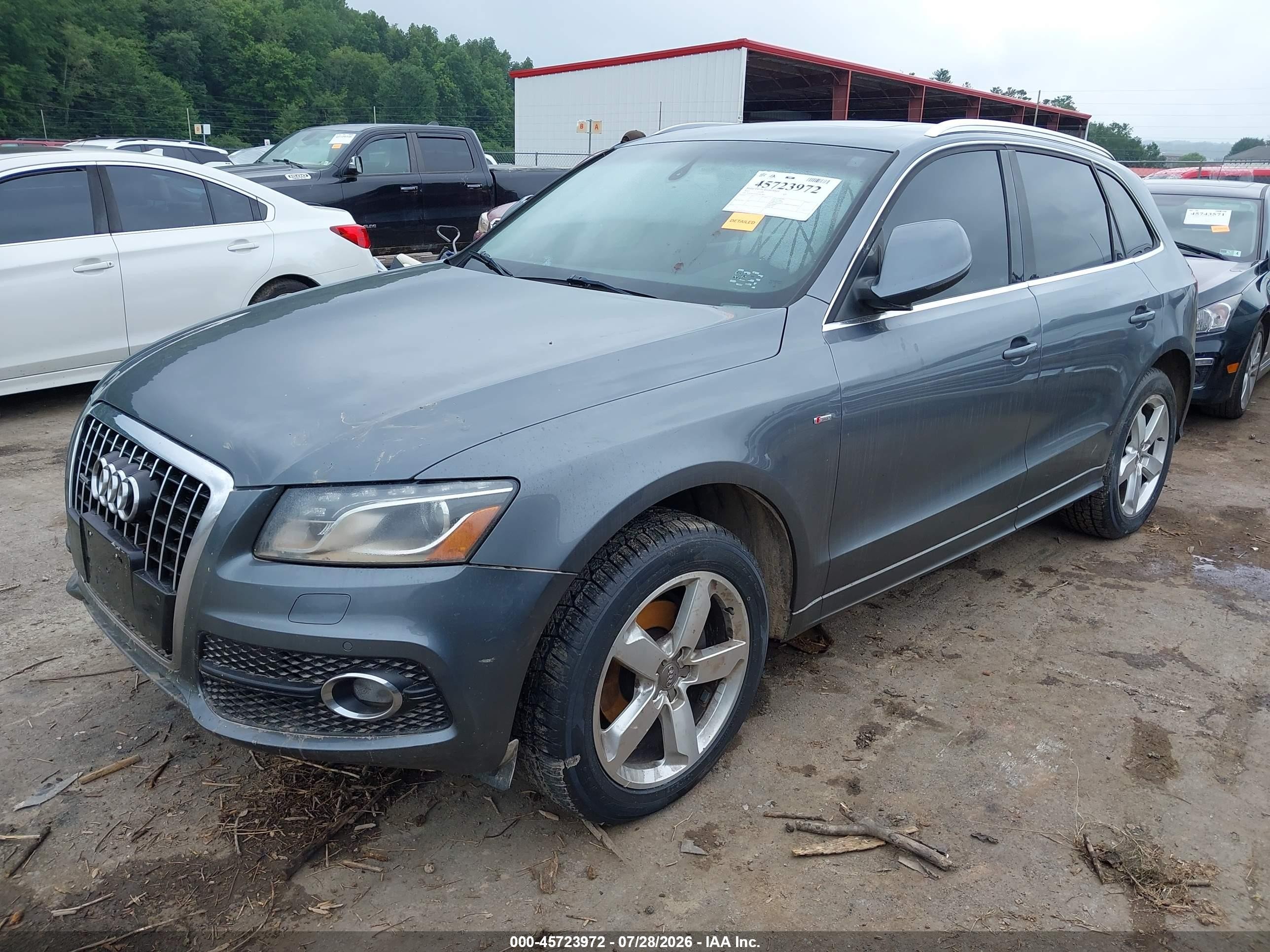 2012 Audi Q5 3.2 Premium Plus Gray vin: WA1DKAFP2CA047867