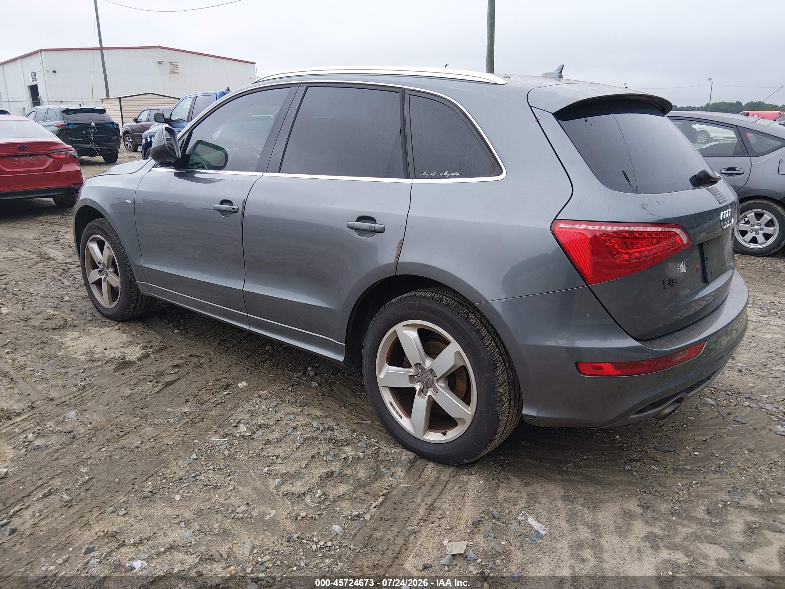 2012 Audi Q5 3.2 Premium Plus Gray vin: WA1DKAFP3CA035212