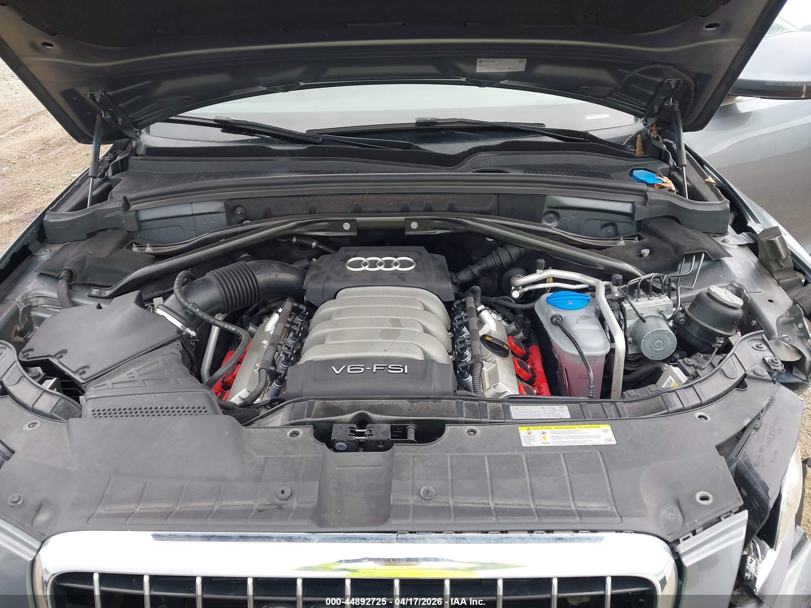2012 Audi Q5 3.2 Premium Plus Gray vin: WA1DKBFP9CA011728