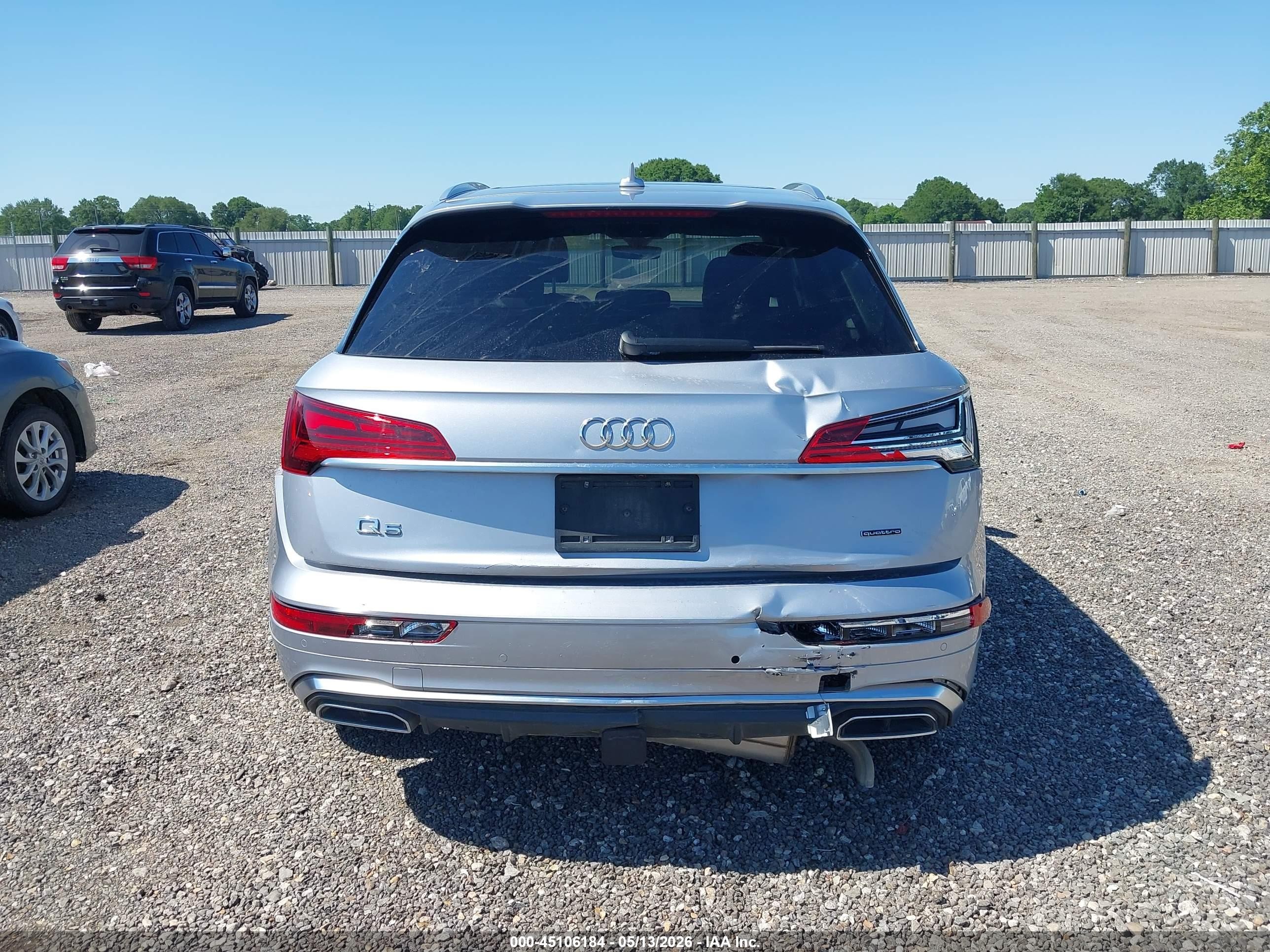 2022 Audi Q5 Premium Plus 45 Tfsi S Line Quattro S Tronic Серебряный vin: WA1EAAFY1N2114469