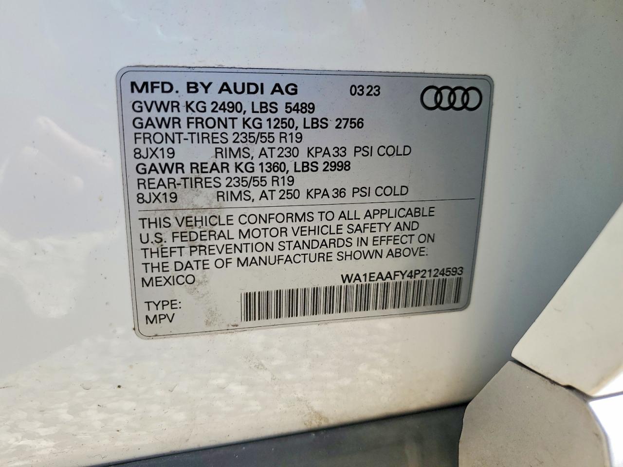 2023 Audi Q5 Premium Plus 45 White vin: WA1EAAFY4P2124593