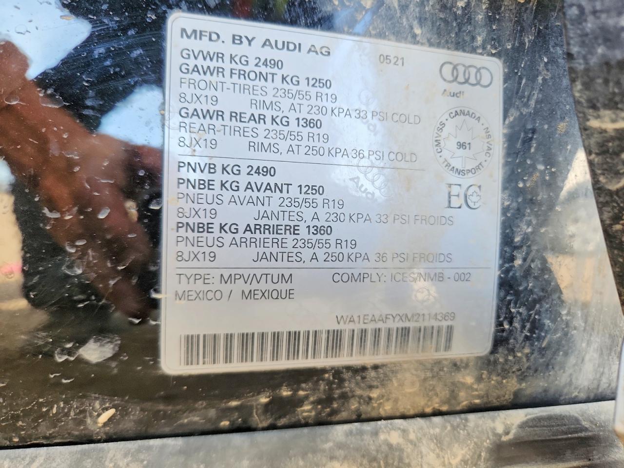 2021 Audi Q5 Progressiv Black vin: WA1EAAFYXM2114369