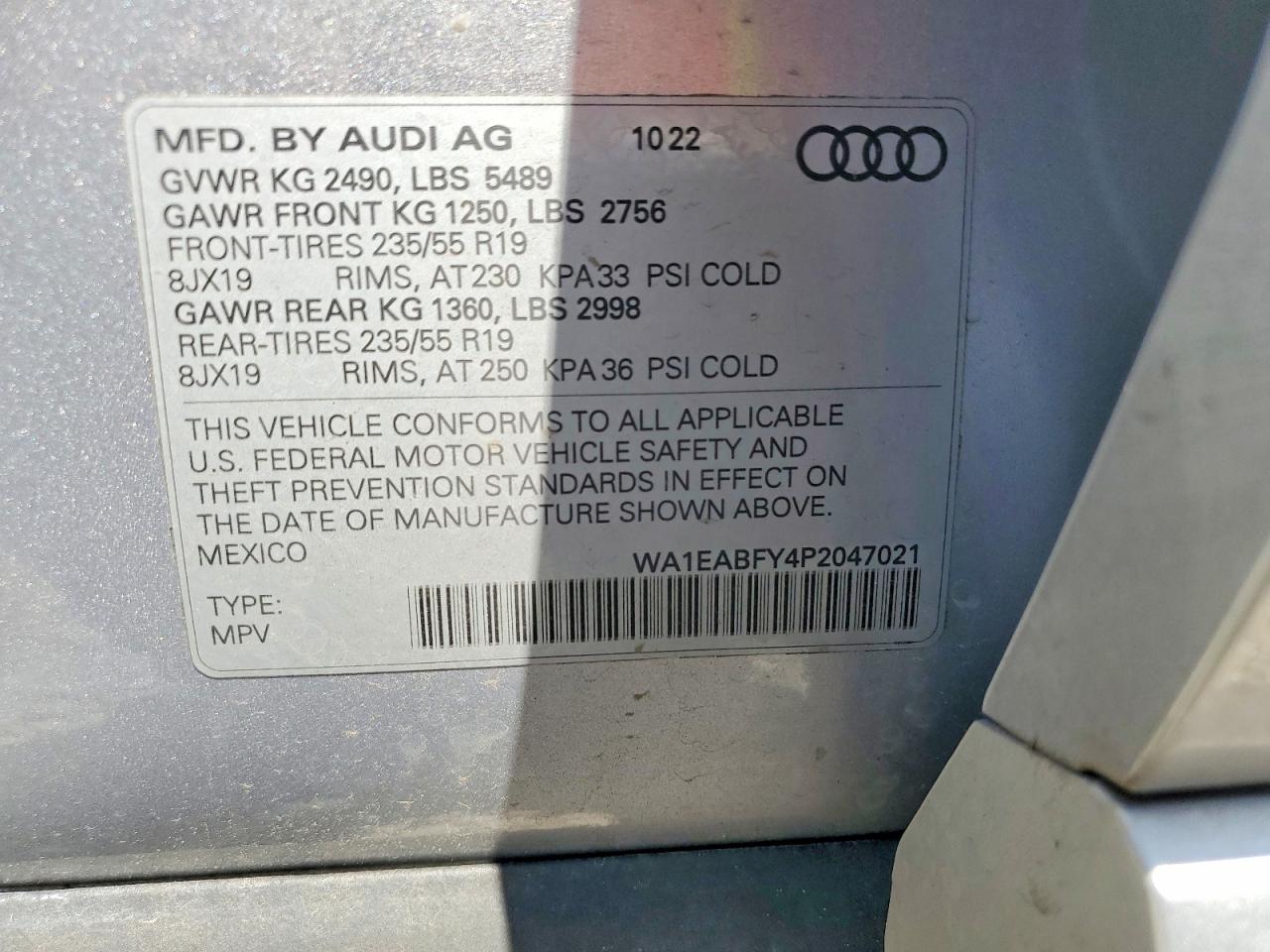 2023 Audi Q5 Premium Plus 45 Silver vin: WA1EABFY4P2047021