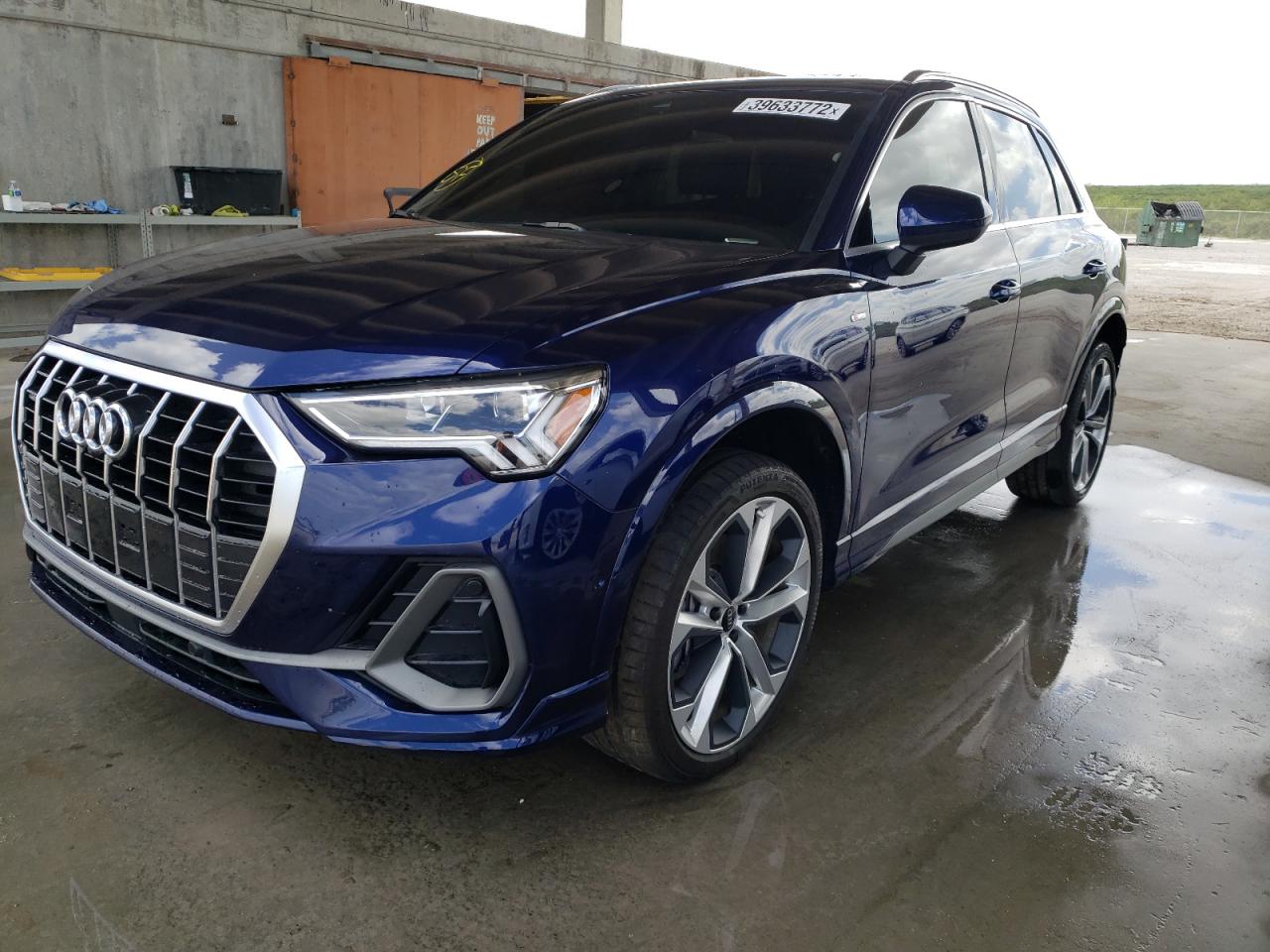 2021 Audi Q3 Premium Plus S-line Blue vin: WA1EECF31M1115677