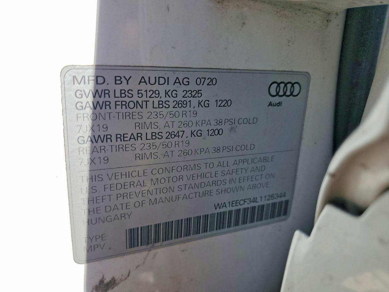 2020 Audi Q3 Premium Plus S-line White vin: WA1EECF34L1125344