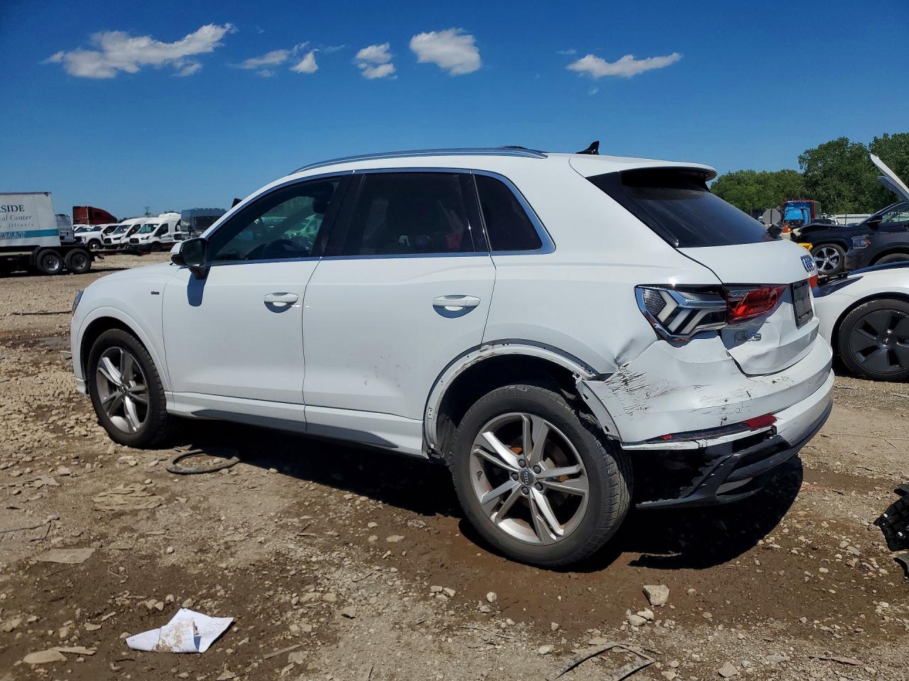2020 Audi Q3 Premium Plus S-line White vin: WA1EECF34L1125344