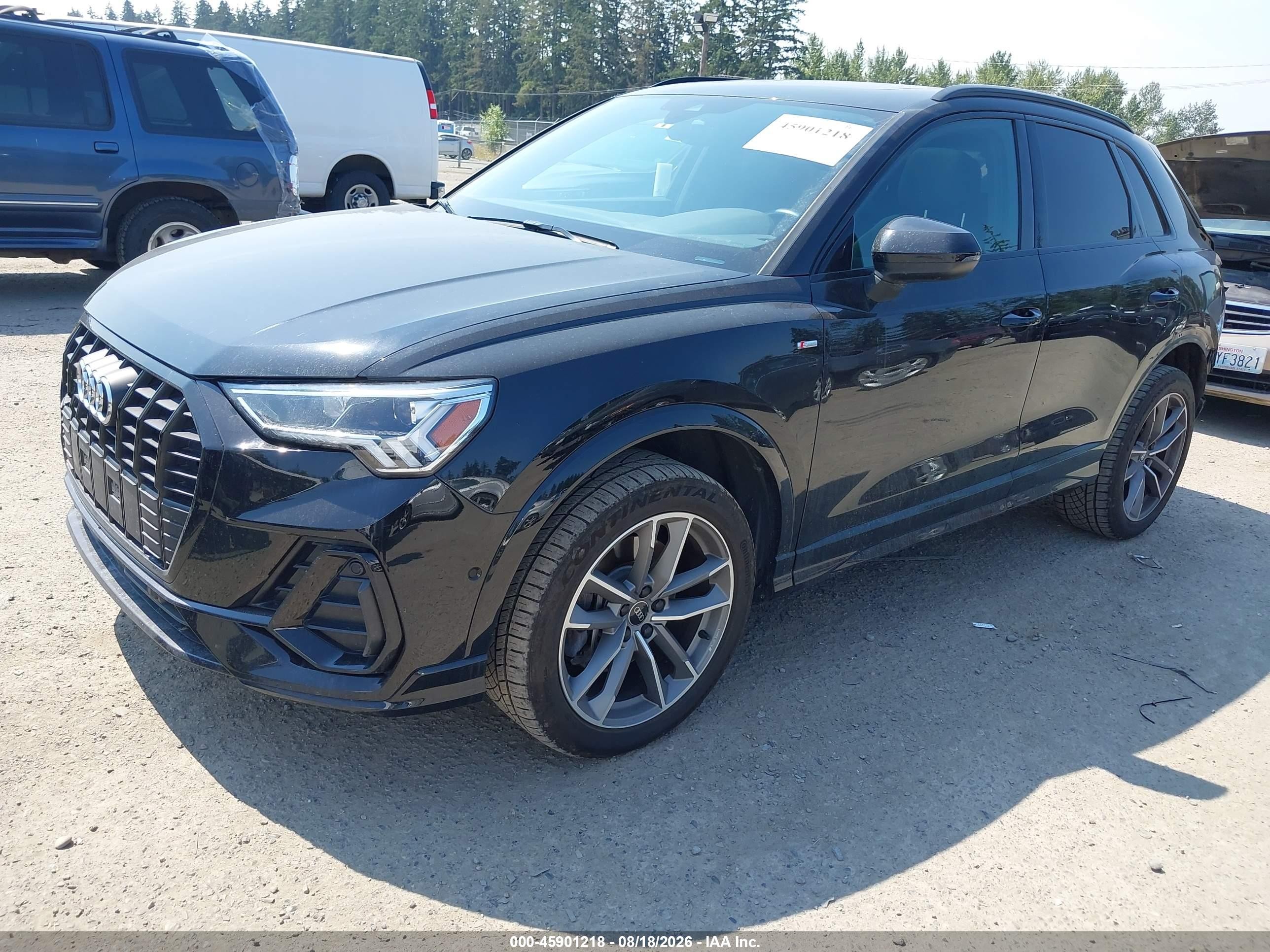 2021 Audi Q3 Premium Plus 45 Tfsi S Line Quattro Tiptronic Black vin: WA1EECF35M1042748