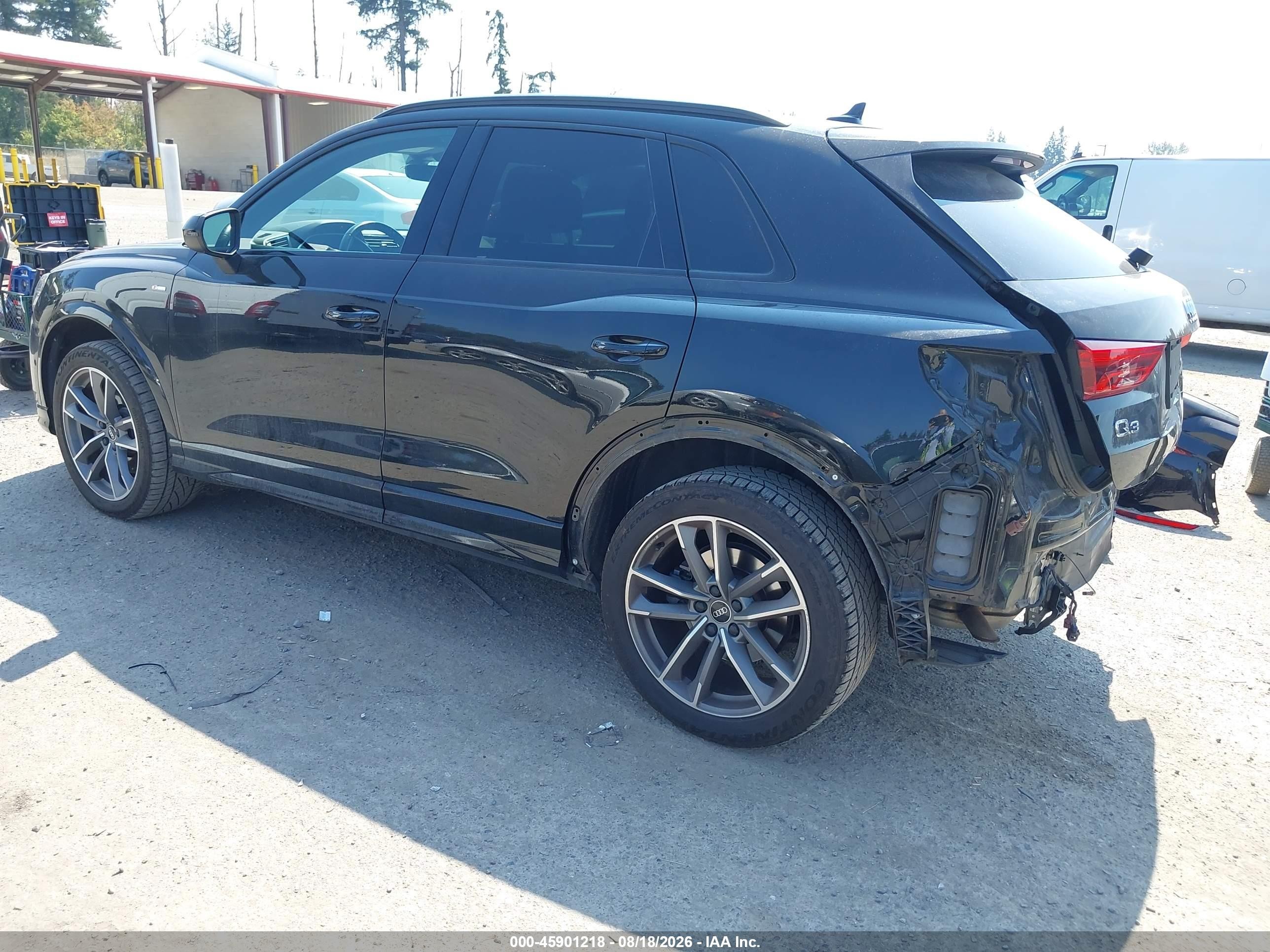 2021 Audi Q3 Premium Plus 45 Tfsi S Line Quattro Tiptronic Black vin: WA1EECF35M1042748