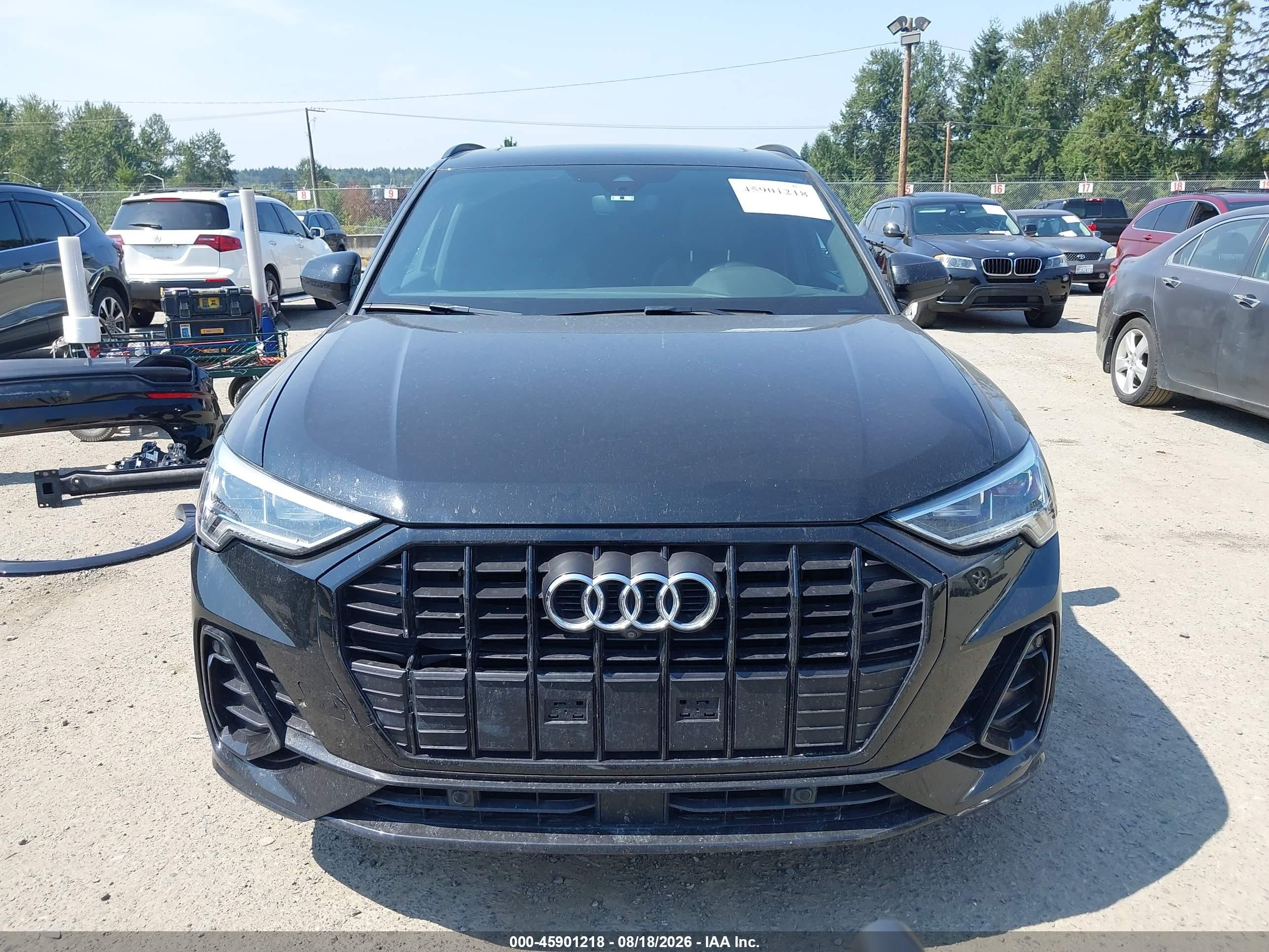 2021 Audi Q3 Premium Plus 45 Tfsi S Line Quattro Tiptronic Black vin: WA1EECF35M1042748