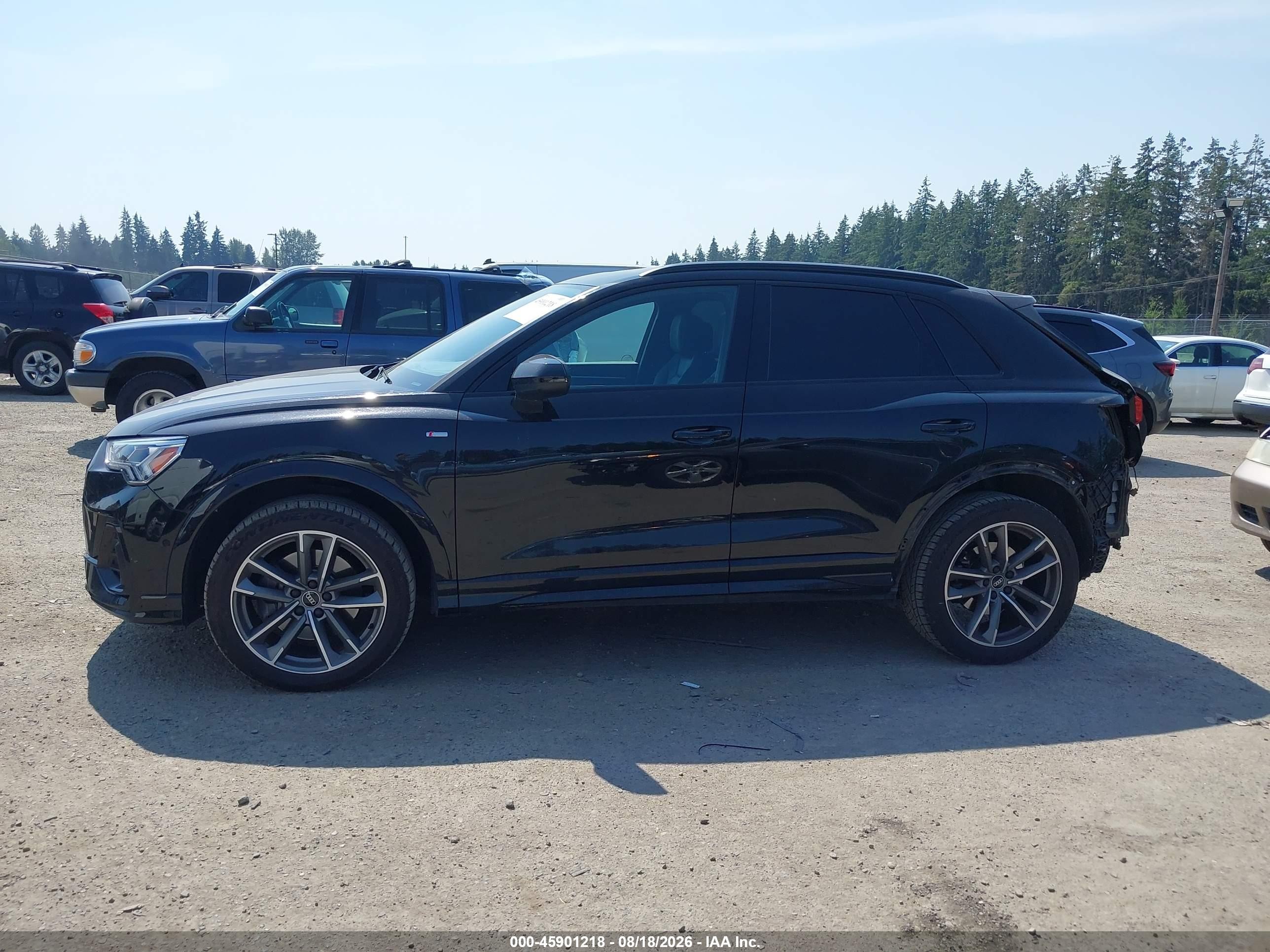 2021 Audi Q3 Premium Plus 45 Tfsi S Line Quattro Tiptronic Black vin: WA1EECF35M1042748
