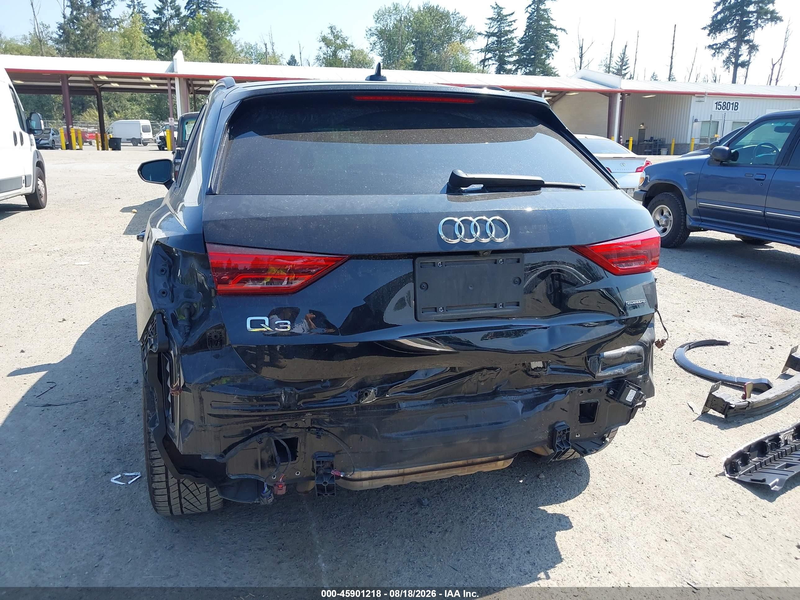 2021 Audi Q3 Premium Plus 45 Tfsi S Line Quattro Tiptronic Black vin: WA1EECF35M1042748